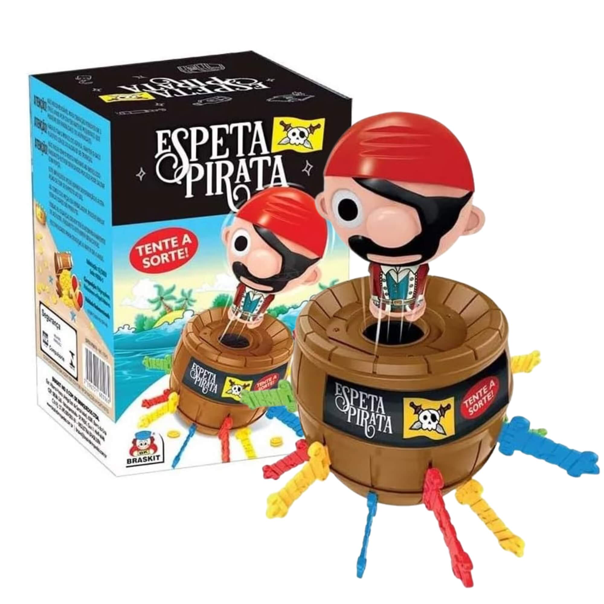 Jogo Infantil Espeta Pirata +4 Anos Braskit - 1006
