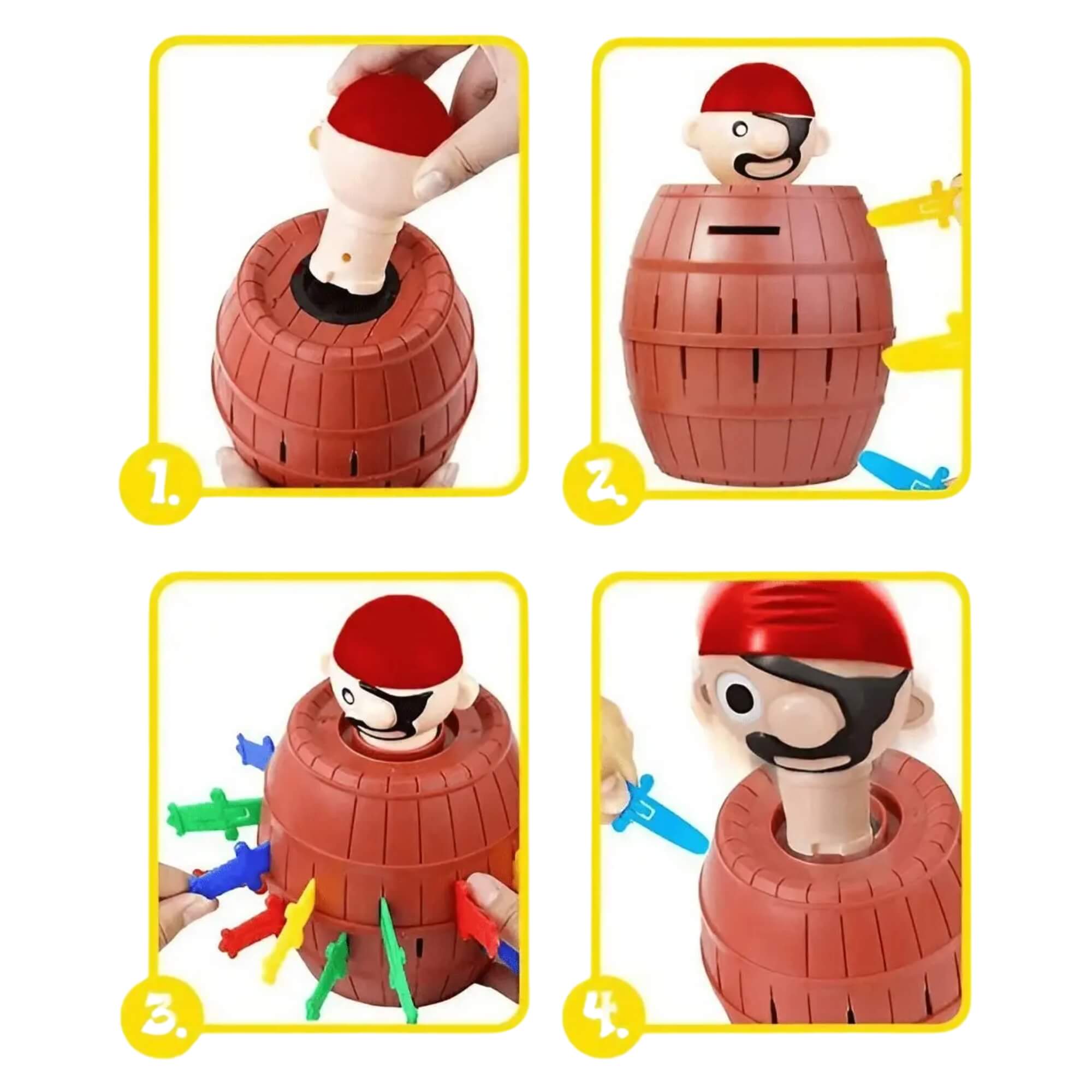 Jogo Infantil Espeta Pirata +4 Anos Braskit - 1006
