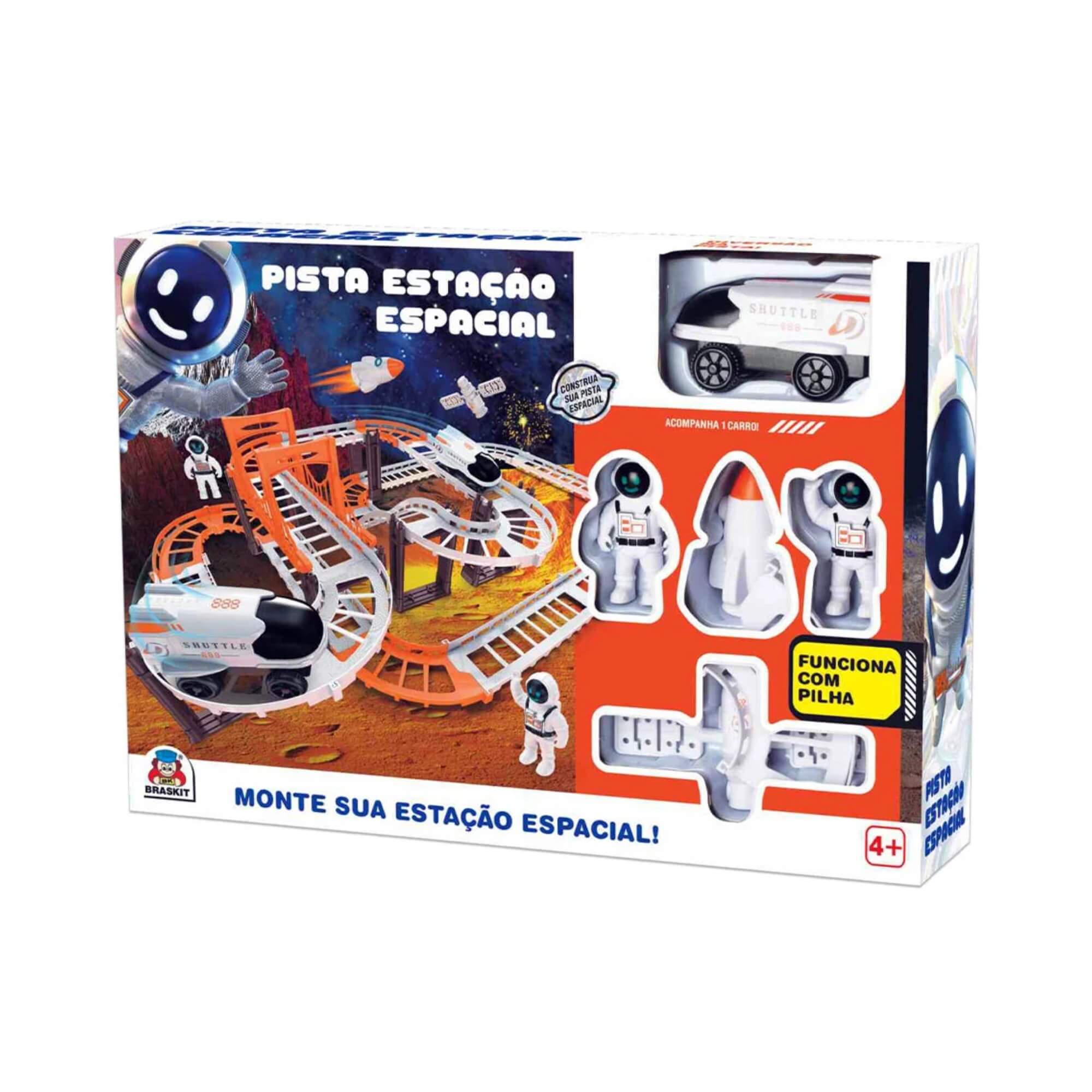 Brinquedo Infantil Pista Estação Espacial c/ Carrinho Braskit - 0409