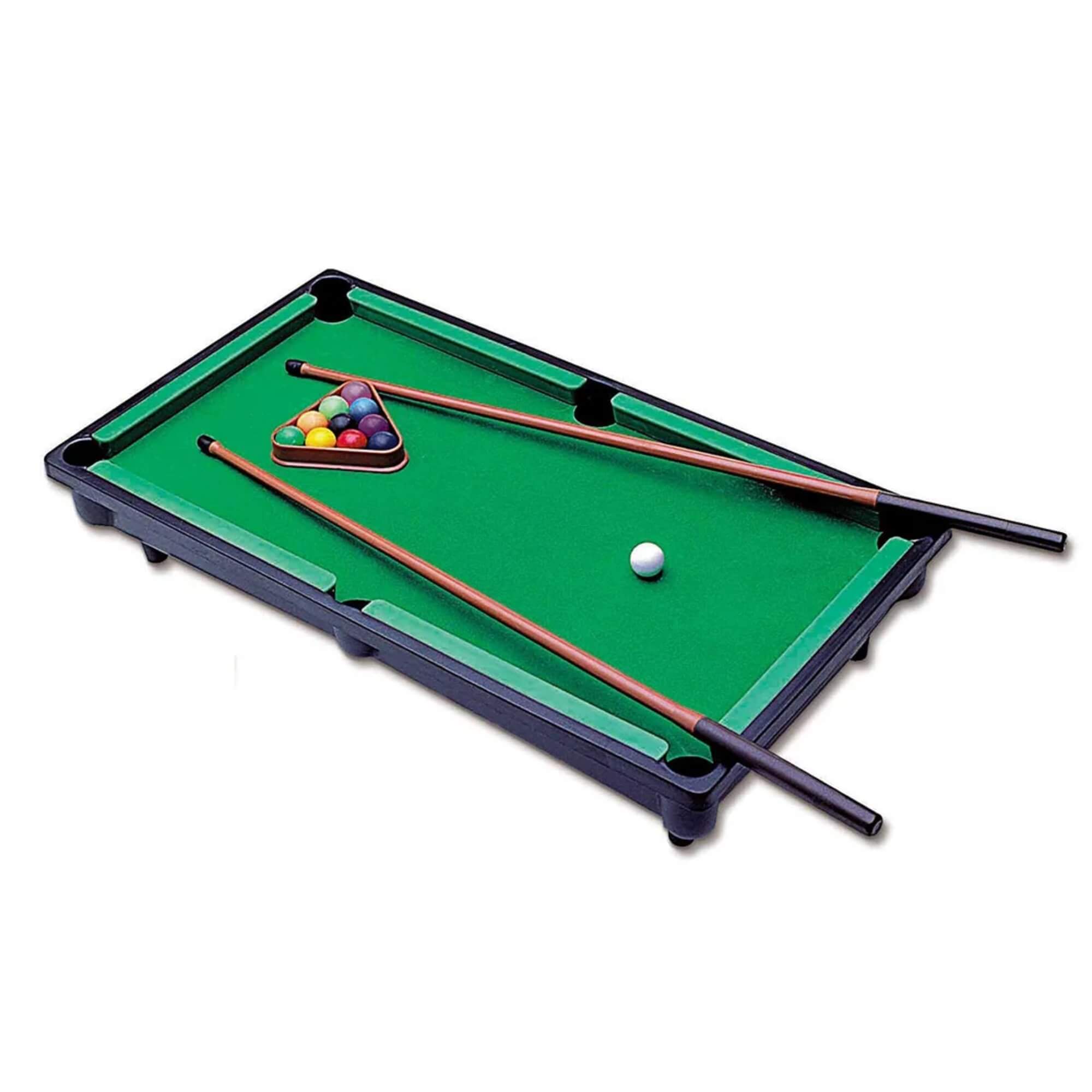 Brinquedo Infantil Mini Mesa de Bilhar com Tacos e Bolinhas Coloridas Braskit - 240C