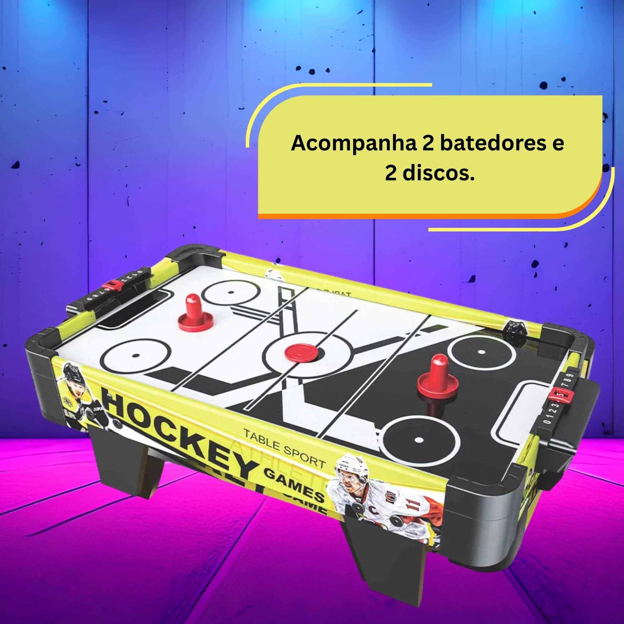 Brinquedo Infantil Hockey Game com Ar para o Disco deslizar Braskit - 3901
