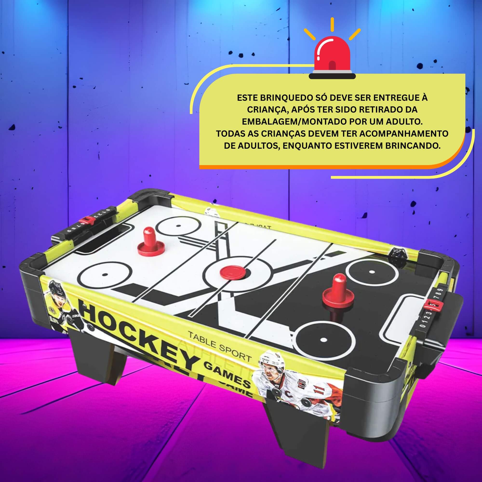 Brinquedo Infantil Hockey Game com Ar para o Disco deslizar Braskit - 3901
