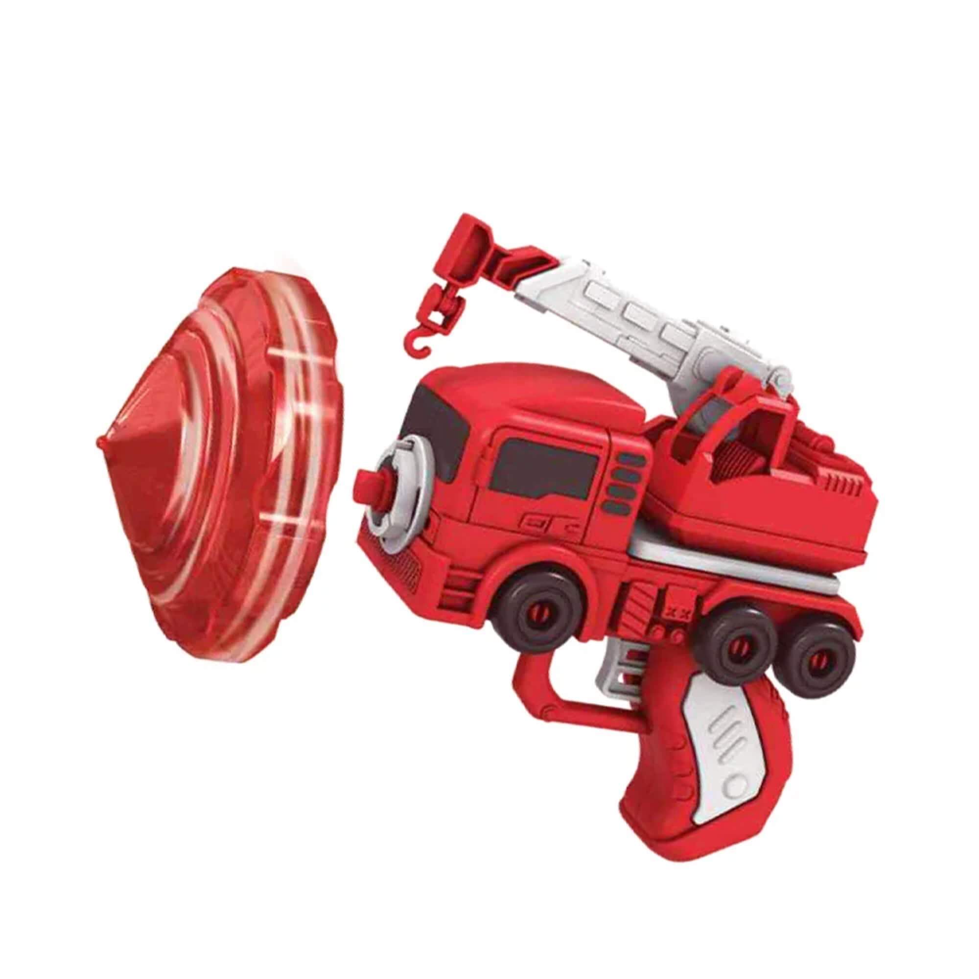 Brinquedo Infantil Truck Giro Pião Bombeiro com 6 Peças Braskit - 2002