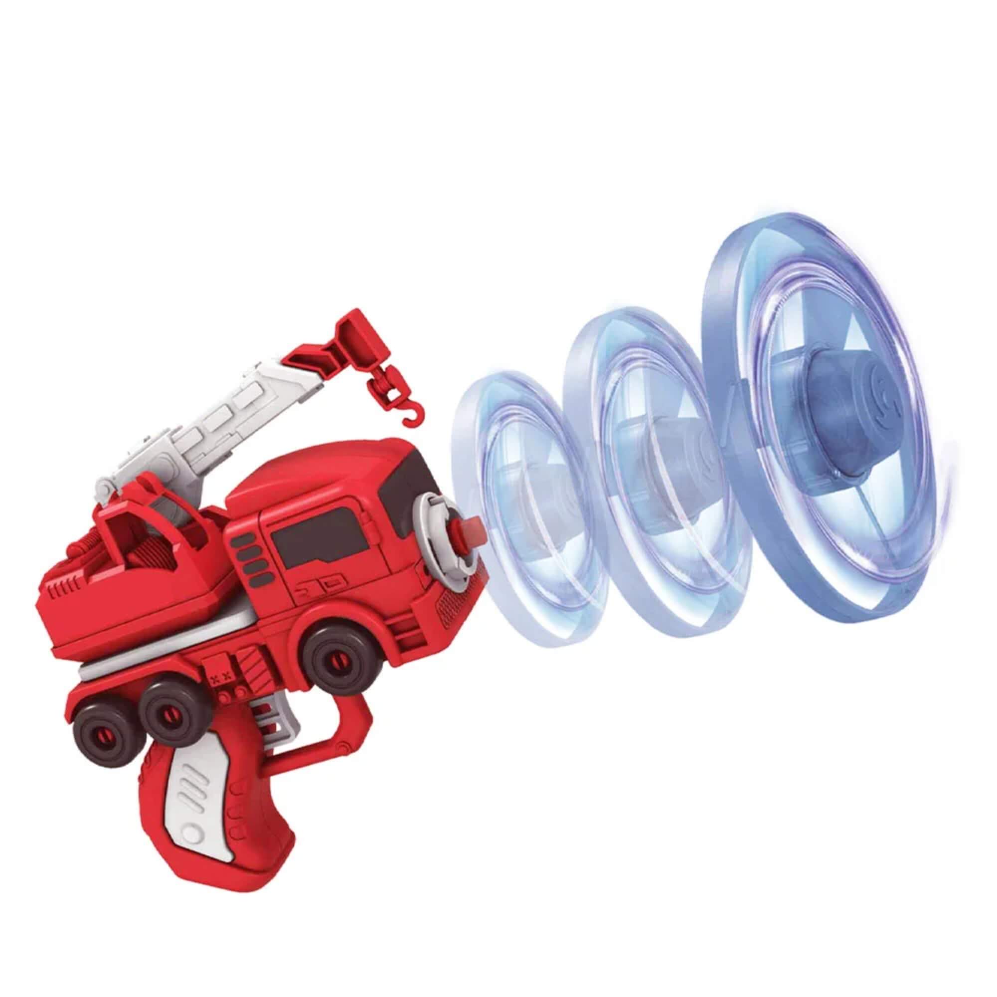Brinquedo Infantil Truck Giro Pião Bombeiro com 6 Peças Braskit - 2002