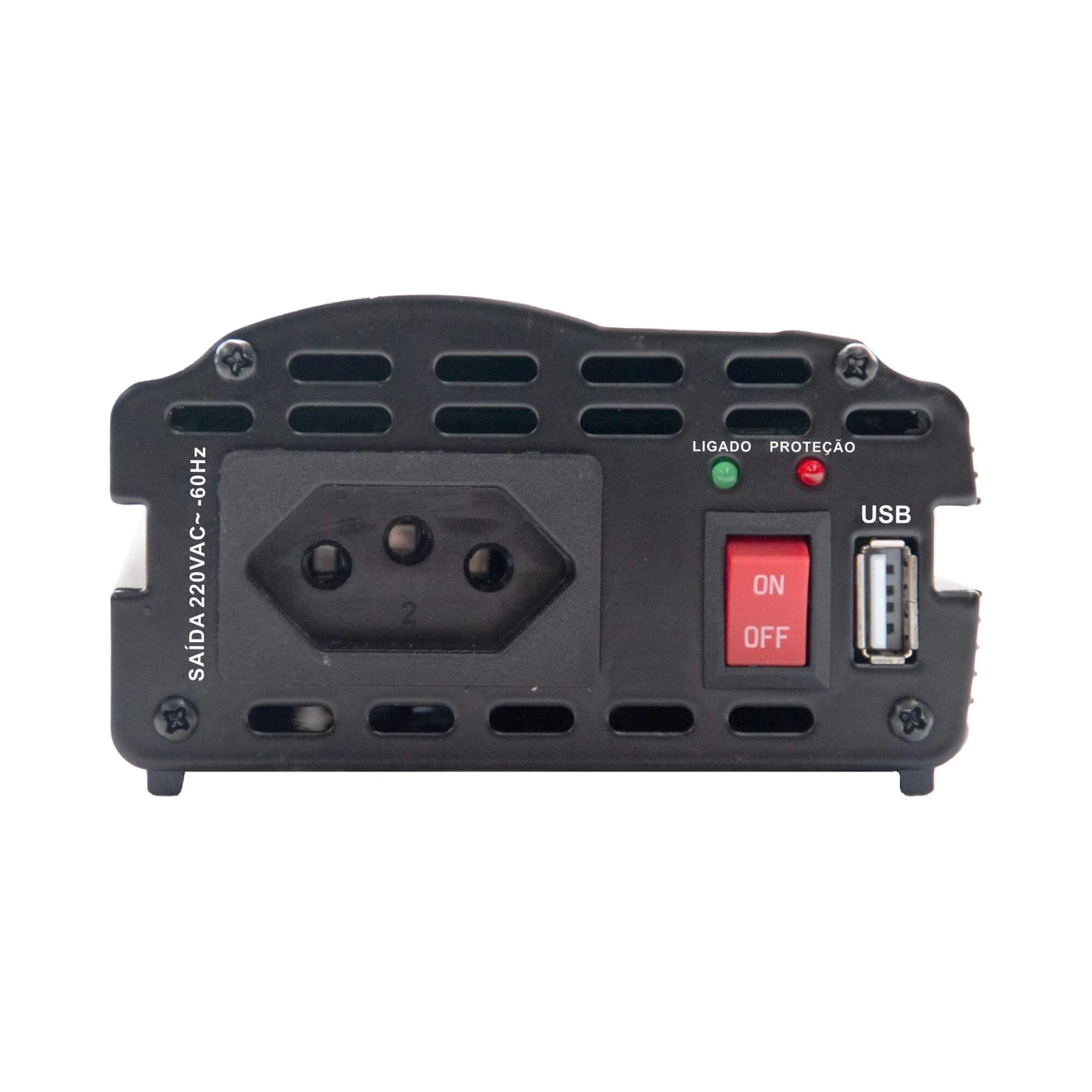 Inversor Automotivo MSW1205 Onda Modificada 500W 12V/220V Hayonik - 0000084828