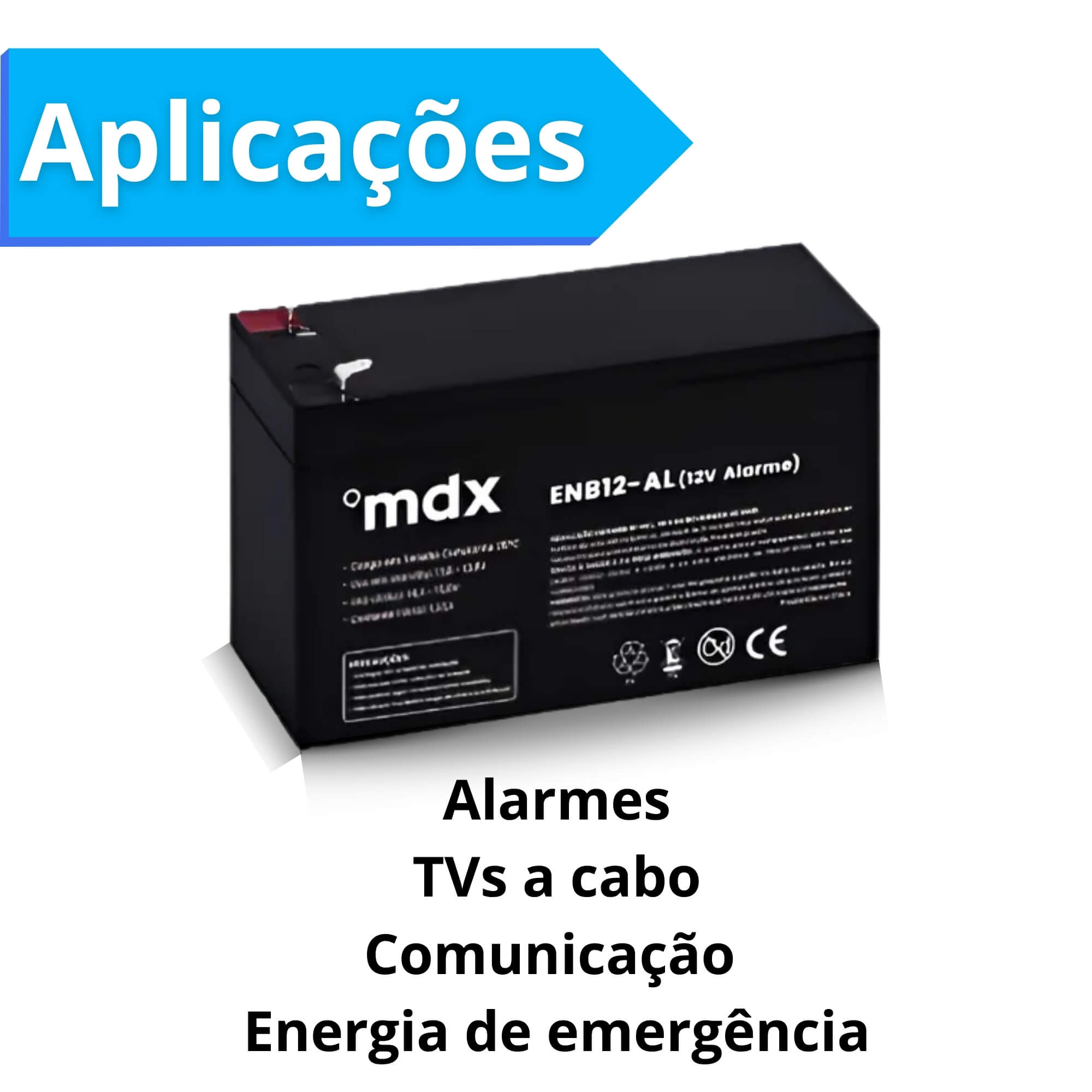 Bateria Selada p/ Alarme 12V ENB12-AL MDX - 770001