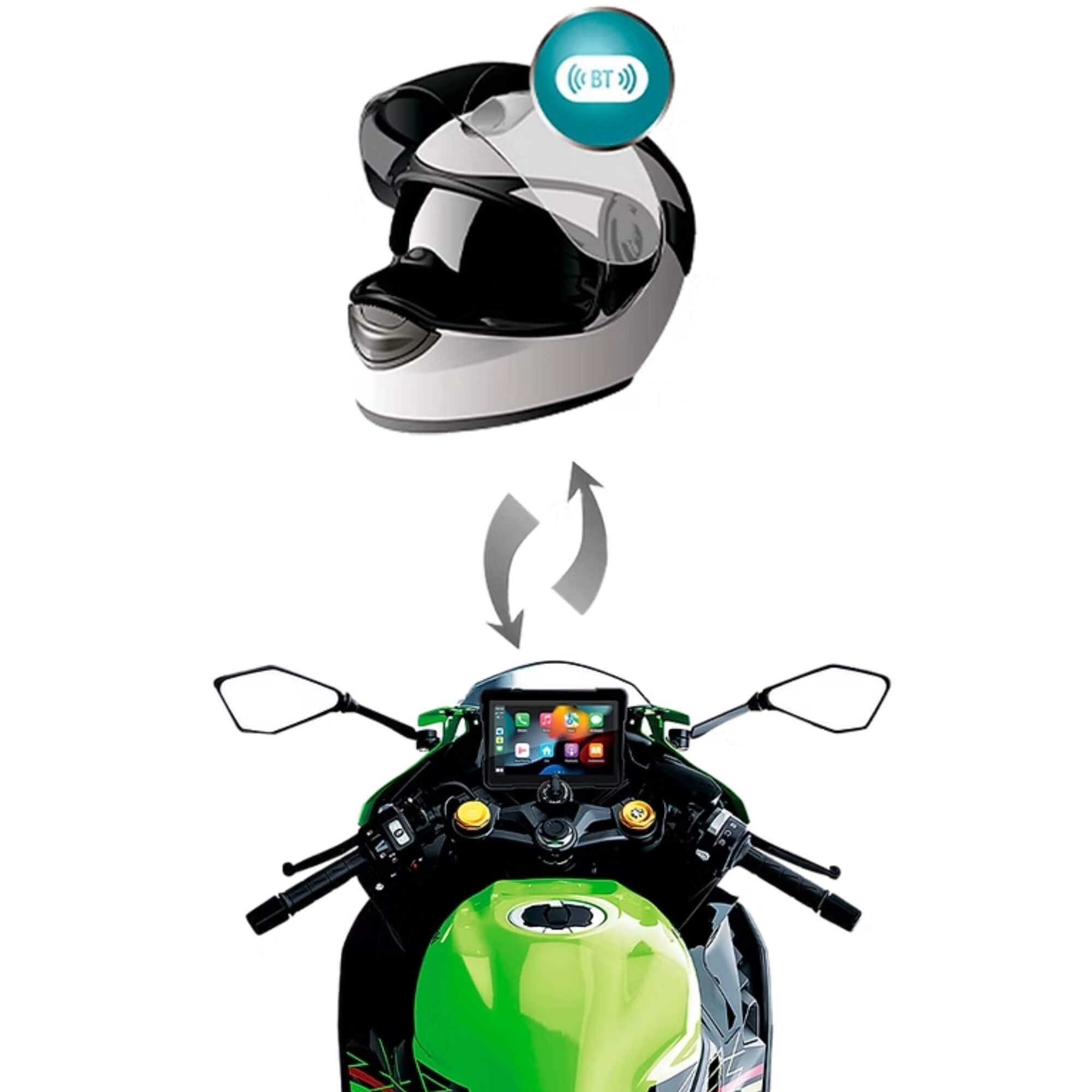 Multimídia para Moto Tela de Vidro 5" Resistente à água CP/AA ESP H-Tech - HM-501