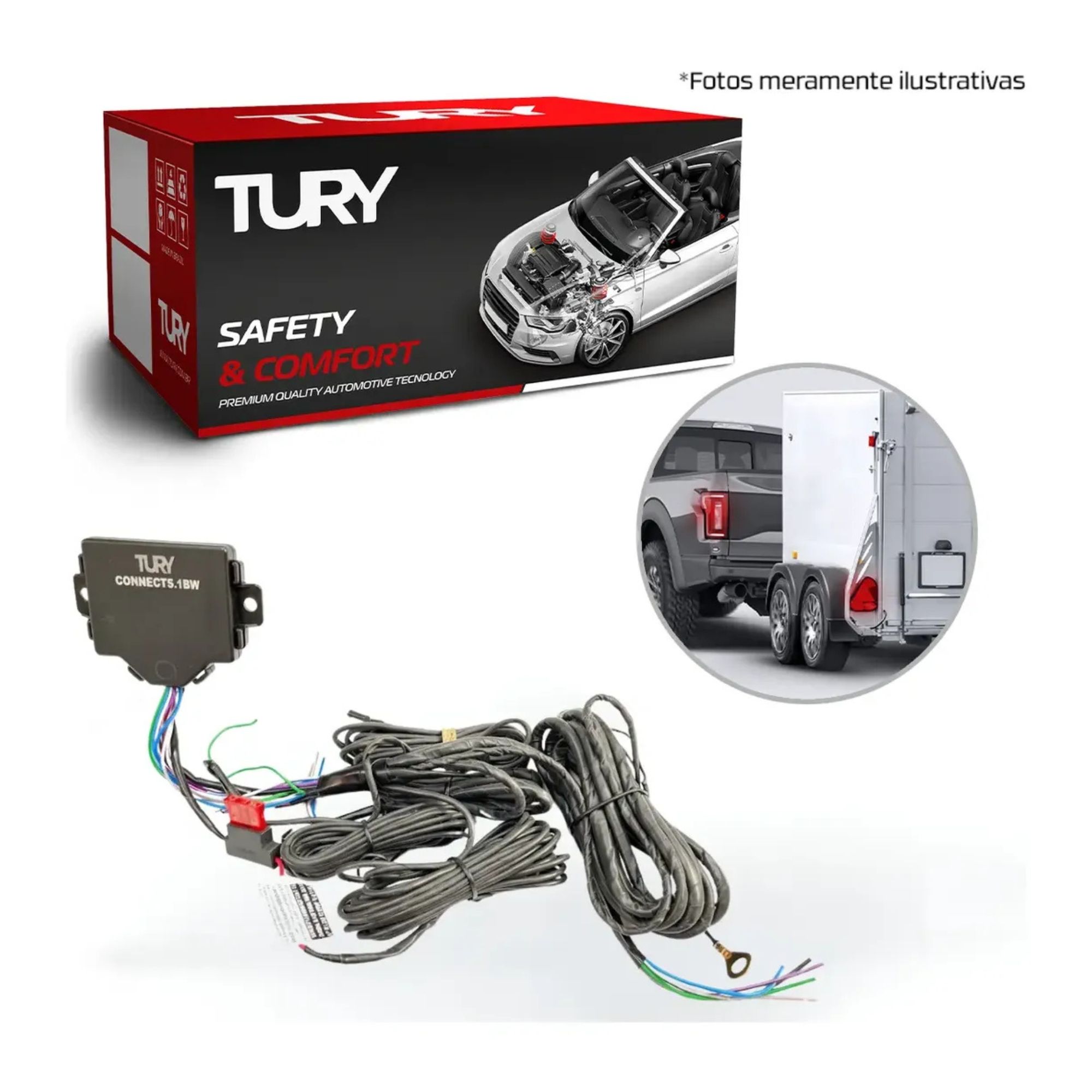 Módulo Iluminação de Engate Jeep Compass A partir de 2017 Tury - CONNECT5.1BW