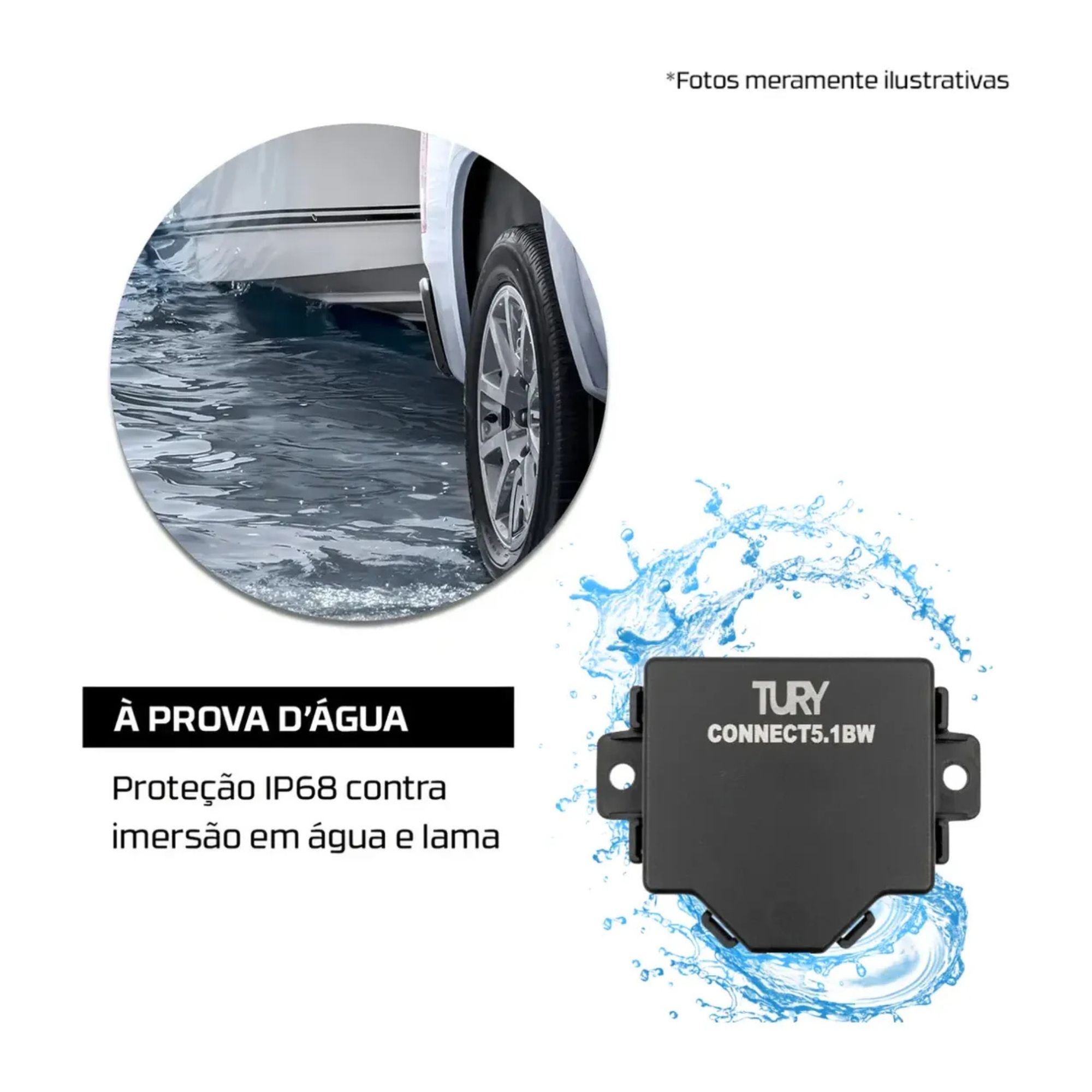 Módulo Iluminação de Engate Jeep Compass A partir de 2017 Tury - CONNECT5.1BW