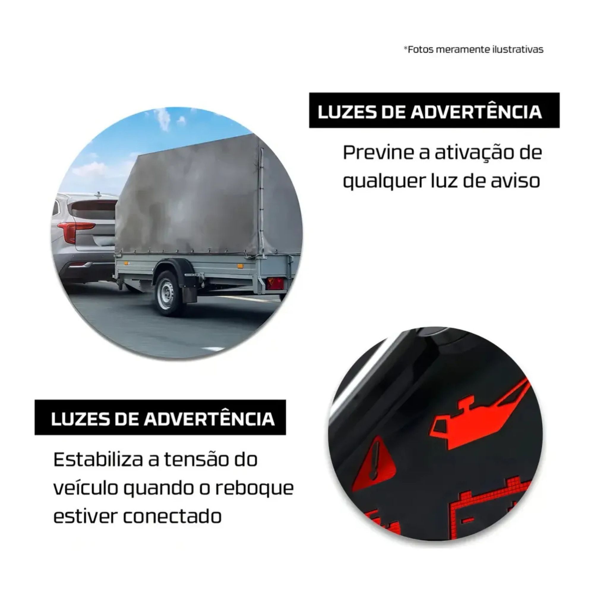 Módulo Iluminação de Engate Jeep Compass A partir de 2017 Tury - CONNECT5.1BW