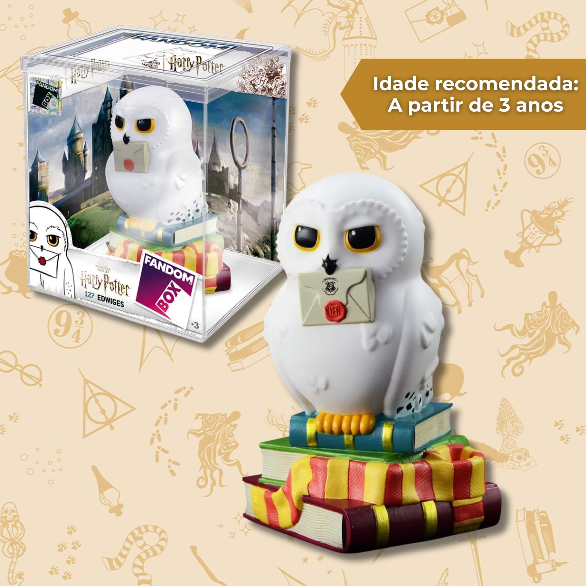 Fandom Box Harry Potter - Edwiges - Boneco Colecionável Material Vinil Atóxico Lider - 3559
