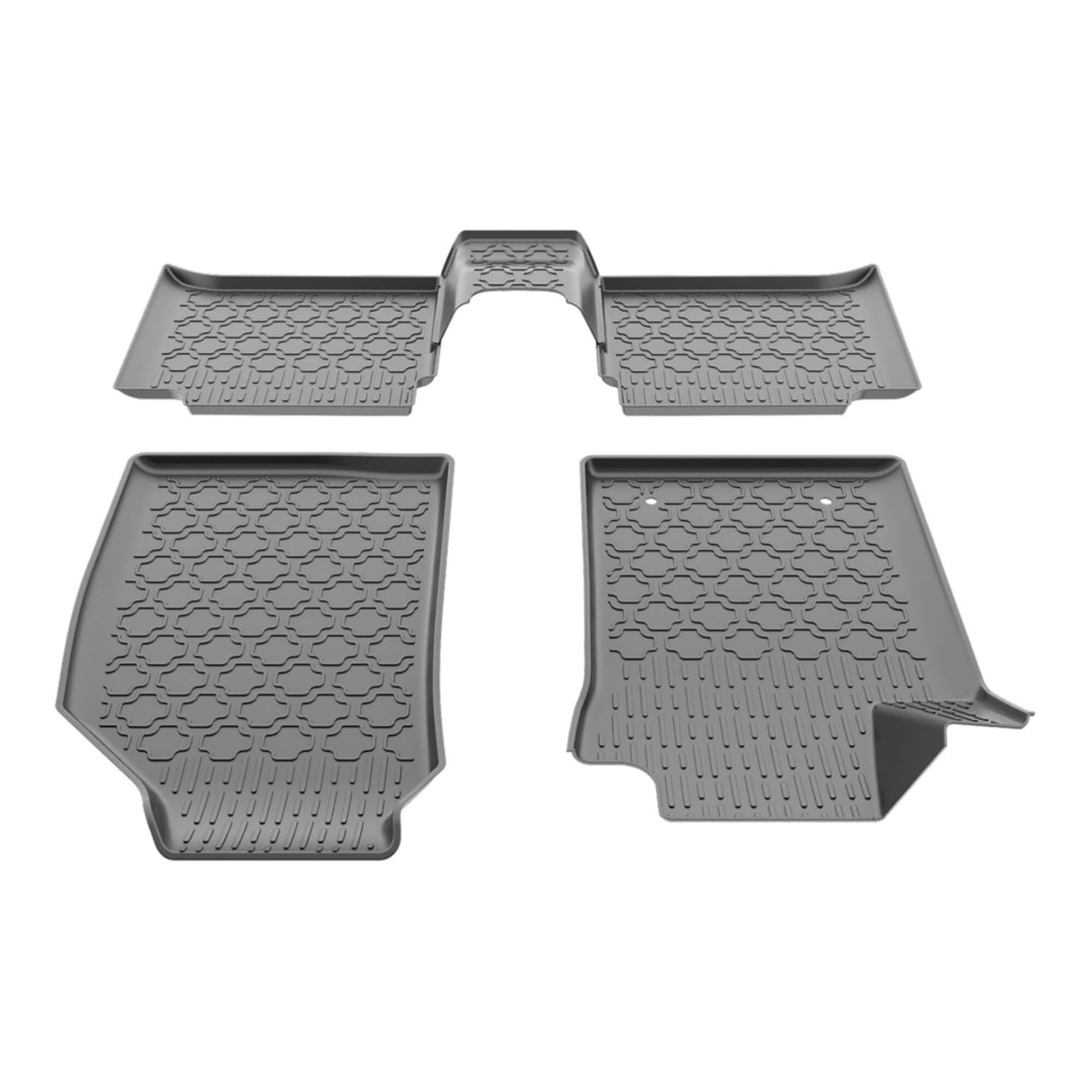 Tapete Tipo Bandeja 4P Preto Modelo Cronos 2018 em diante c/ 5 Peças Grid - TB01004