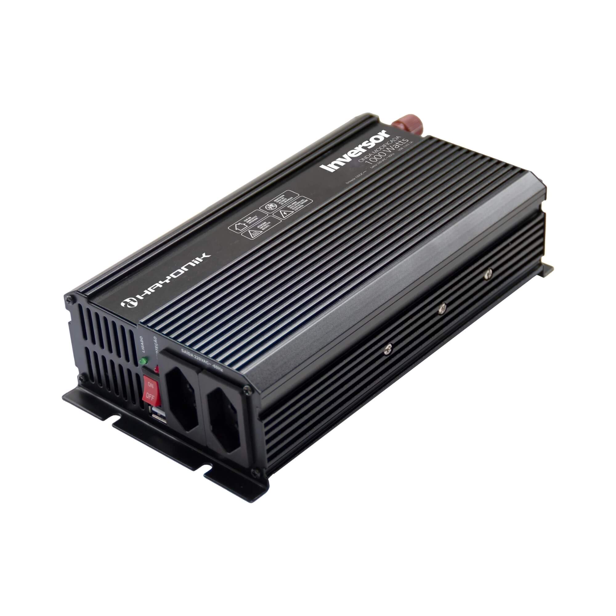 Inversor Automotivo MSW Onda Modificada 1000W 12V/220V Hayonik - 84820