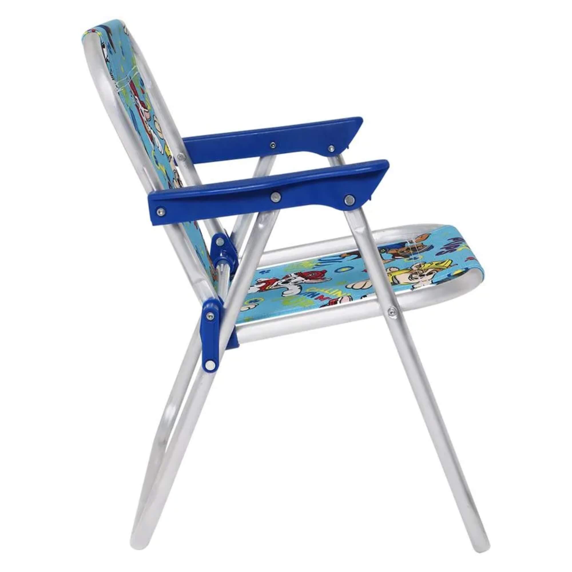 Cadeira Infantil Alumínio Patrulha Canina Azul (P55) Bel - 023602