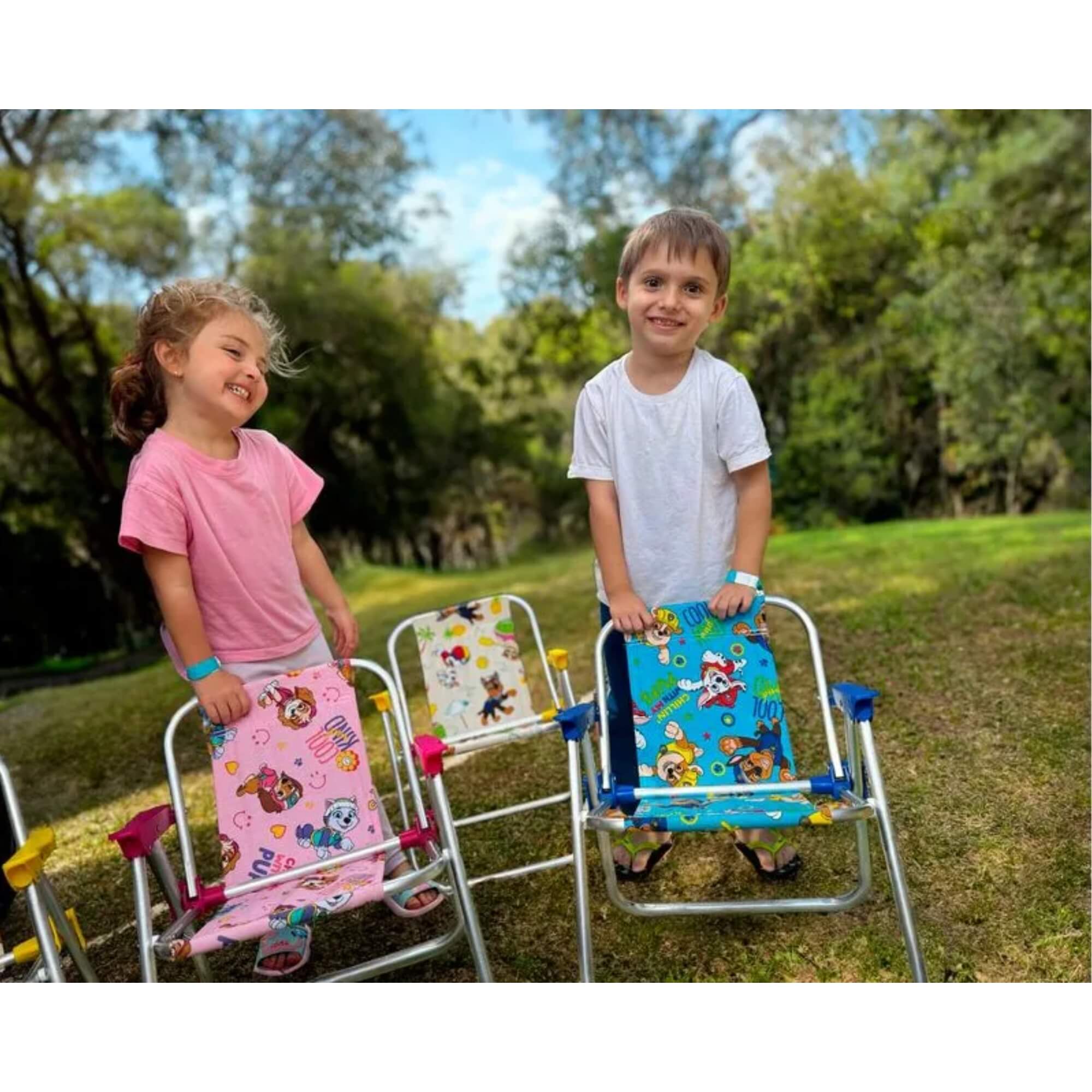 Cadeira Infantil Alumínio Patrulha Canina Azul (P55) Bel - 023602