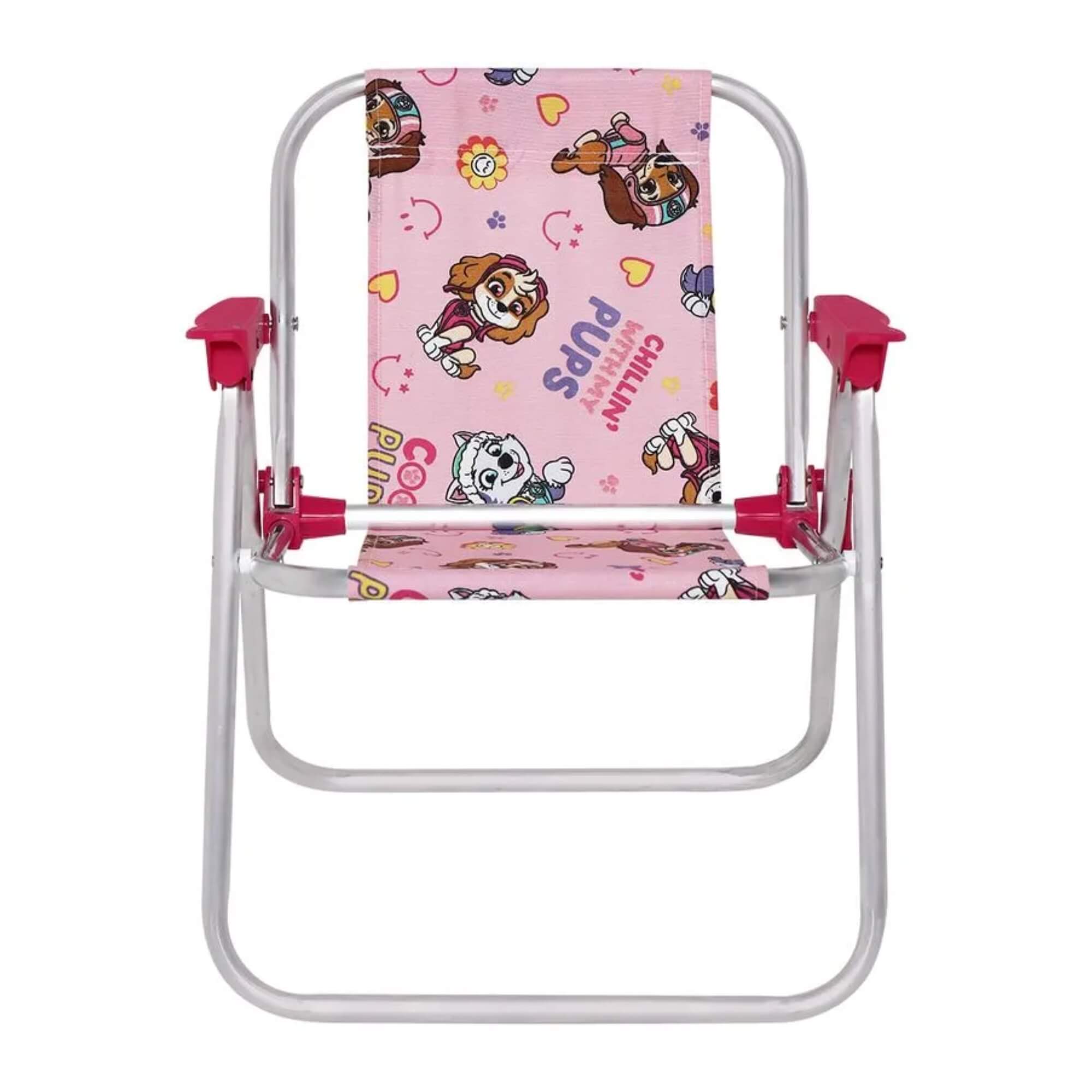 Cadeira Infantil Alumínio Patrulha Canina Rosa (P55) Bel - 023610