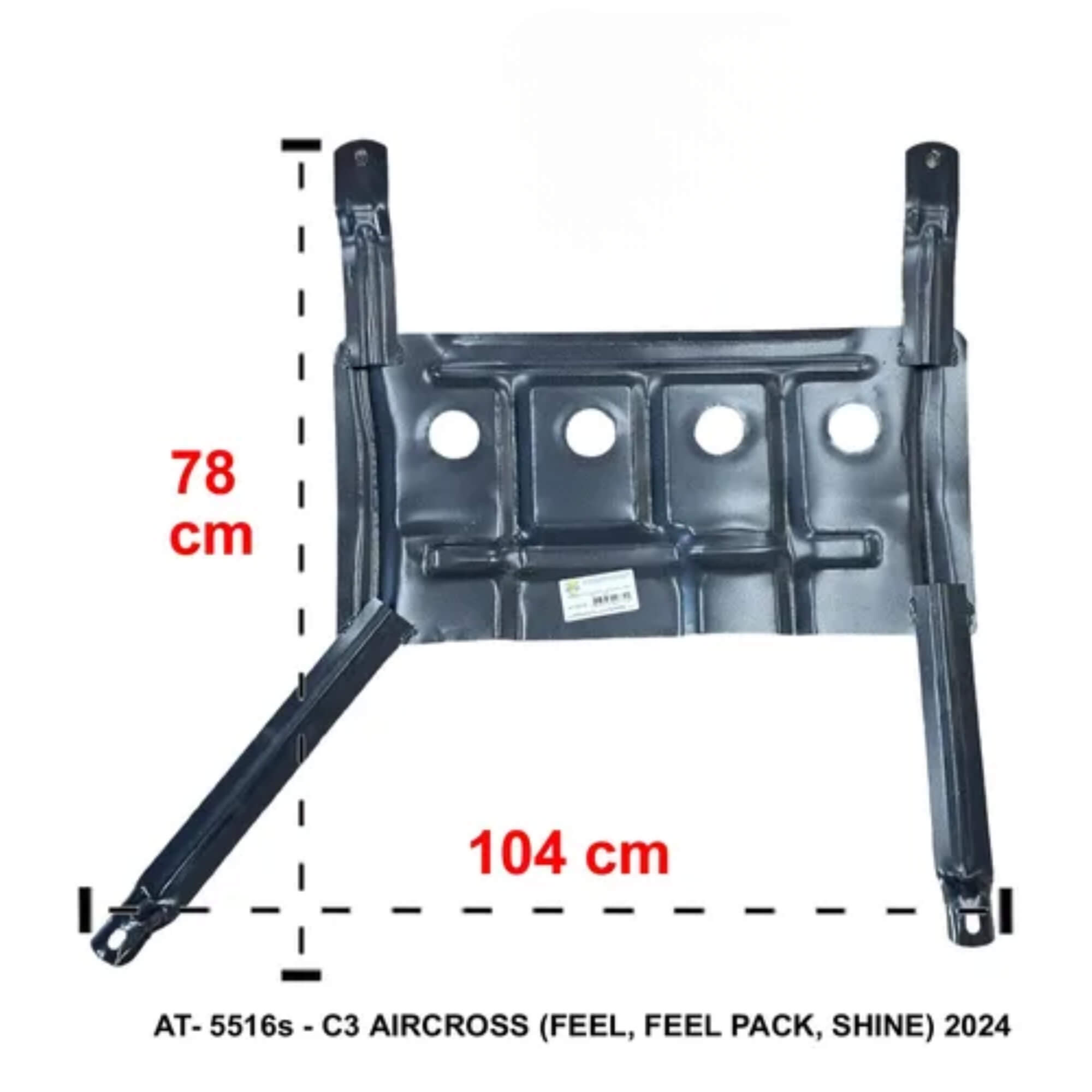 Protetor de Cárter C3 Aircross (Shine/Feelpack/Feel) 2024/2025 e Basalt 2025 Atos - AT-5516S