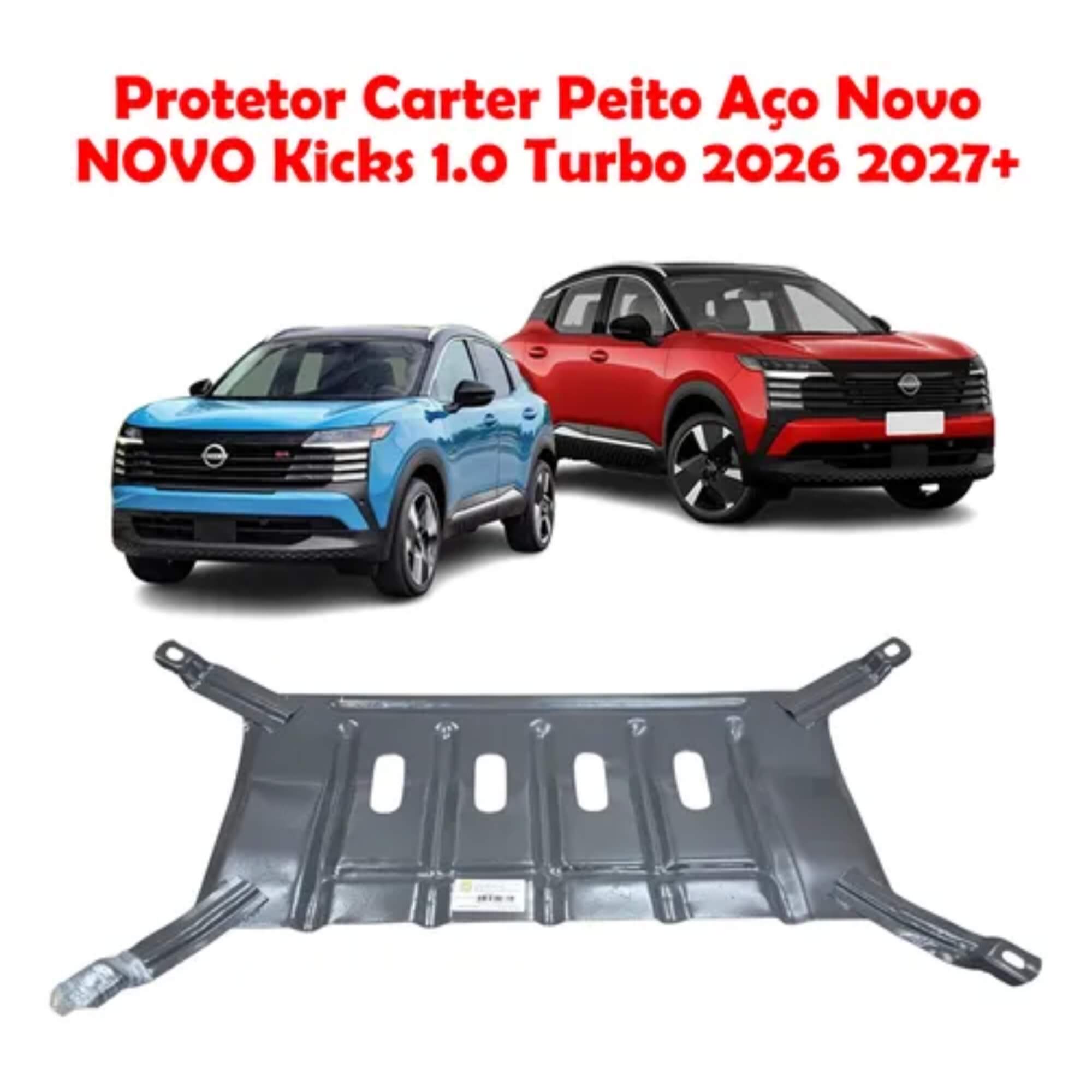 Protetor de Cárter New Kicks 1.0 Turbo (Sense/Advanced/Exclusive) 2026 Atos - AT-7151S