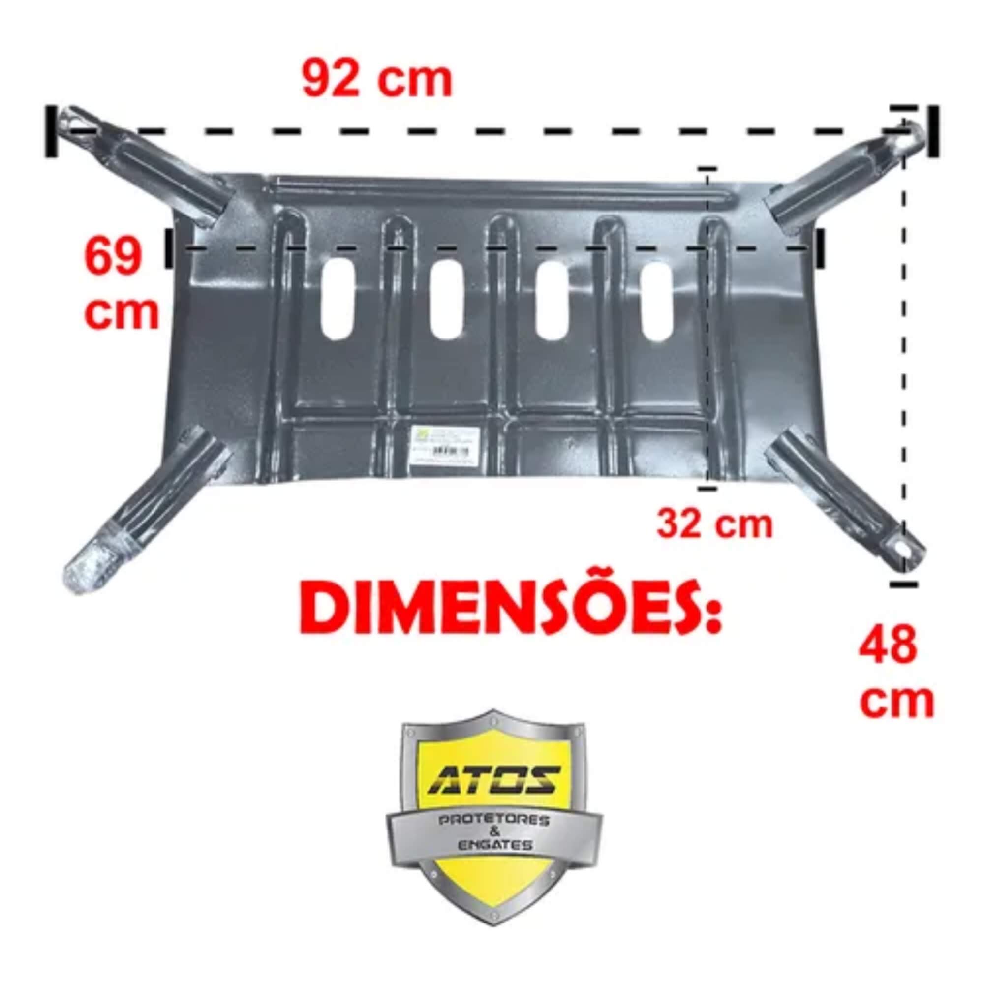 Protetor de Cárter New Kicks 1.0 Turbo (Sense/Advanced/Exclusive) 2026 Atos - AT-7151S