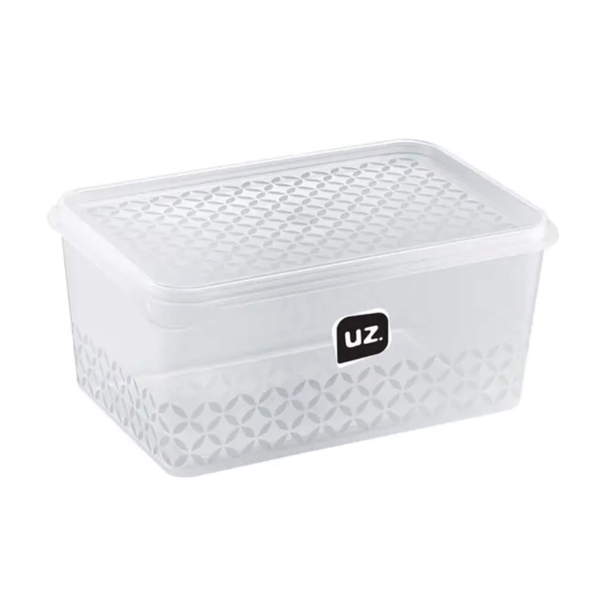 Pote Multiuso c/ Tampa 1L Transparente de Plástico UZ Utilidades - UZ396-TR