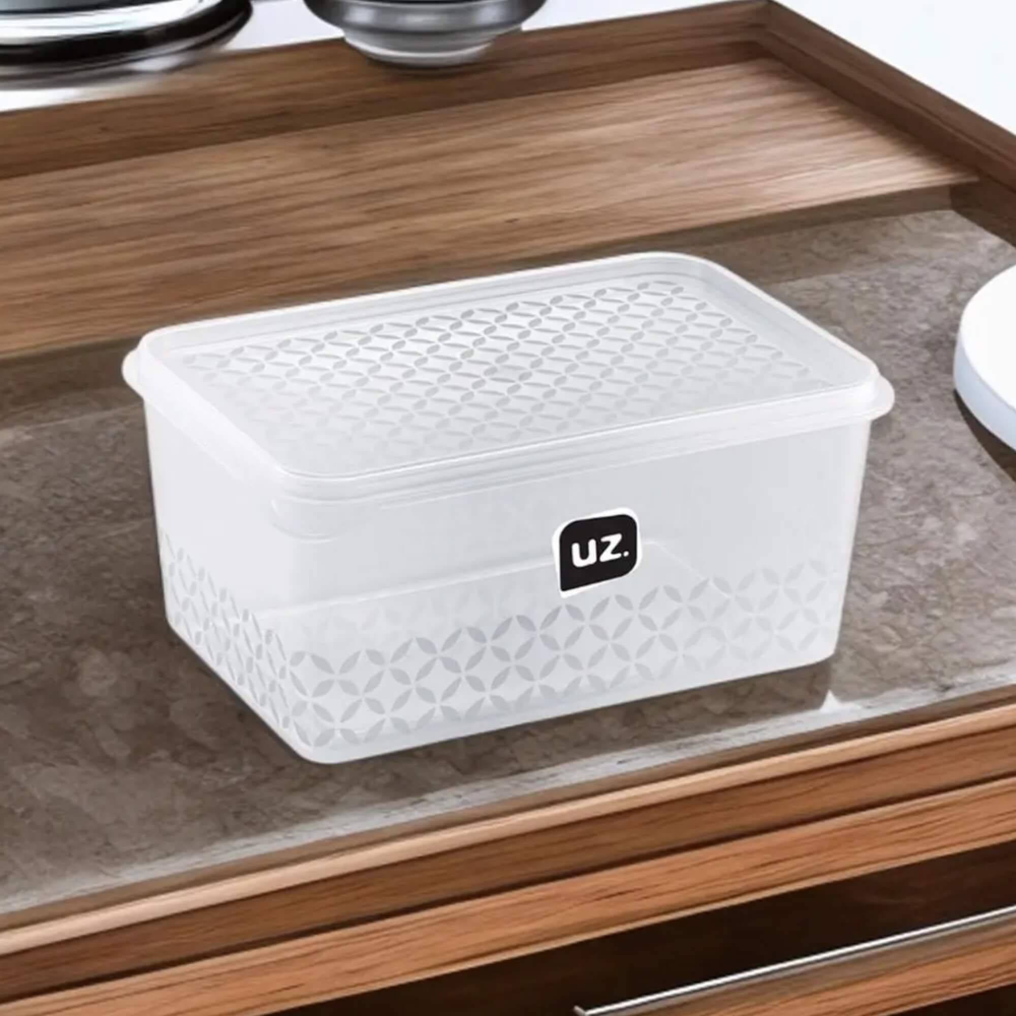 Pote Multiuso c/ Tampa 1L Transparente de Plástico UZ Utilidades - UZ396-TR