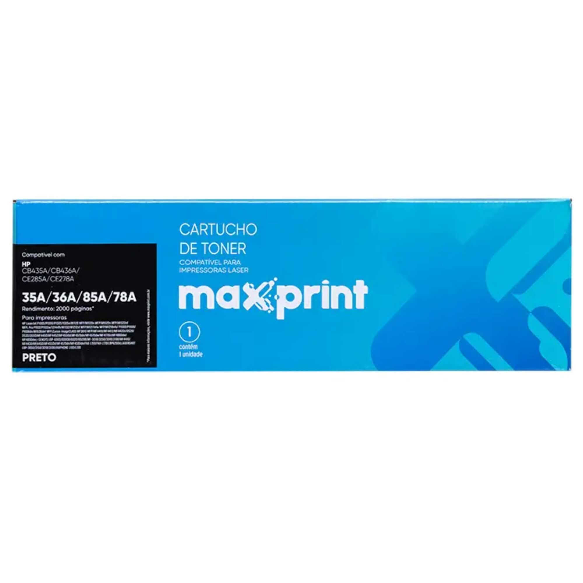 Cartucho de Toner Compatível com HP Universal 35A/36A/85A/78A Preto Maxprint - 5613777
