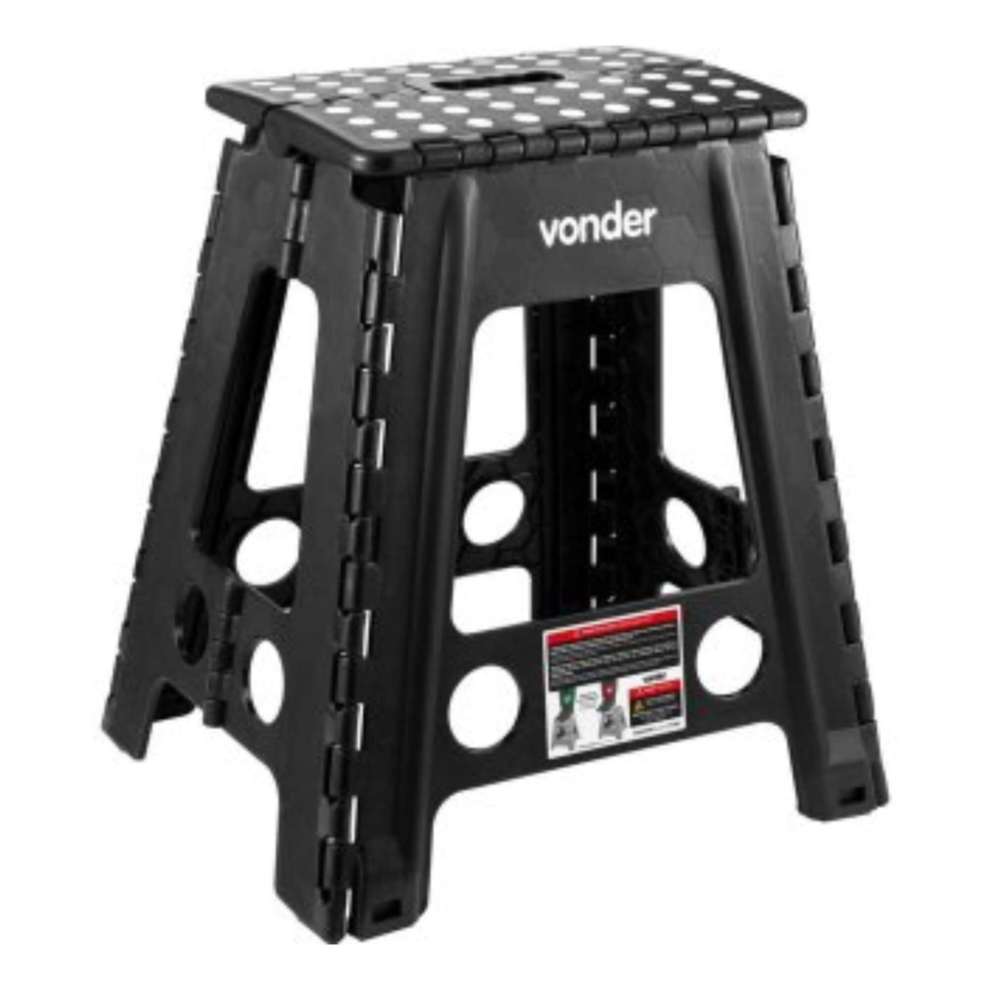 Banqueta Plástica Dobrável 450mm 150kgf Antiderrapante com Alça Vonder - 3540045002