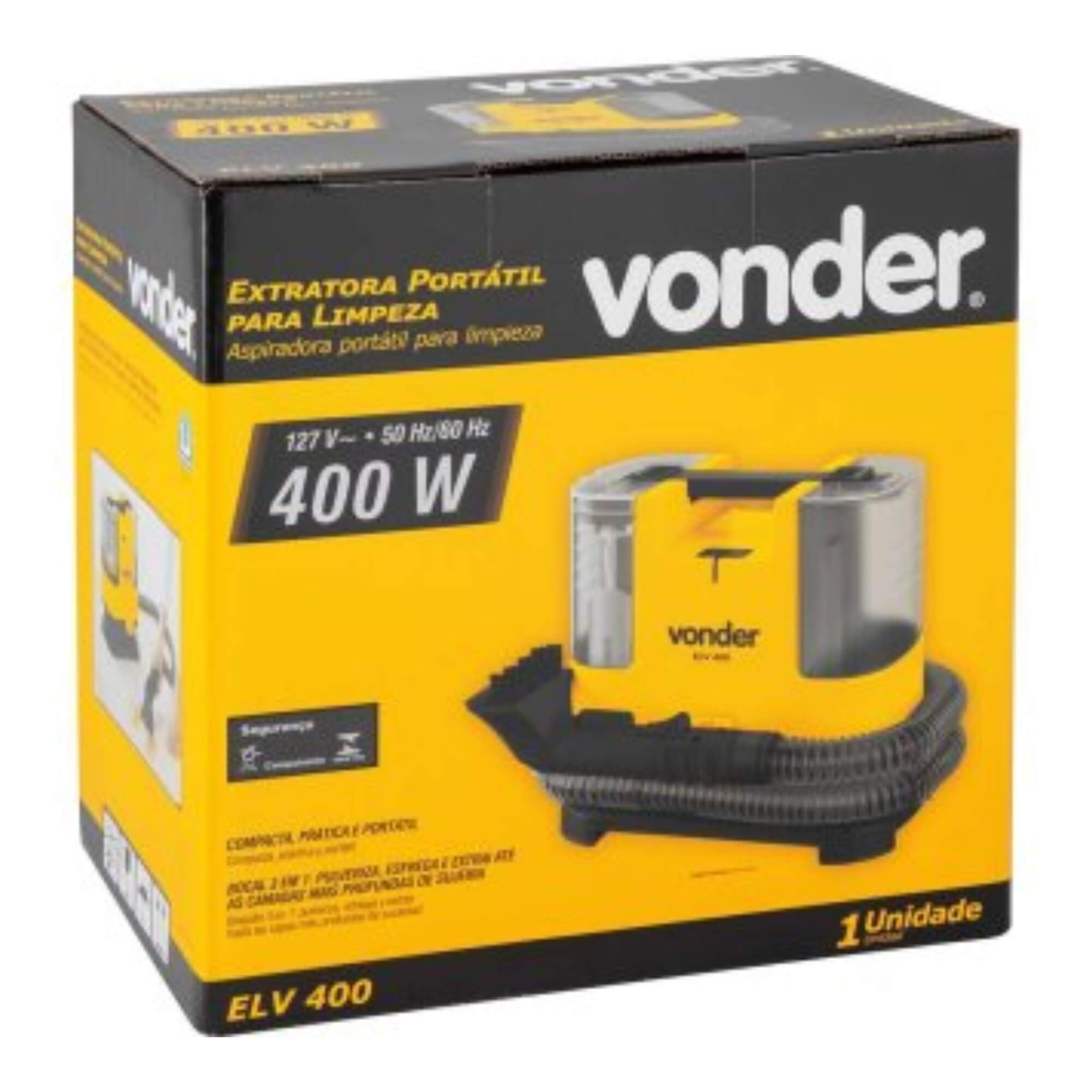Extratora p/ Limpeza Portátil ELV 400 – 400W, 127V, Bocal 3 em 1 Vonder - 6864400127