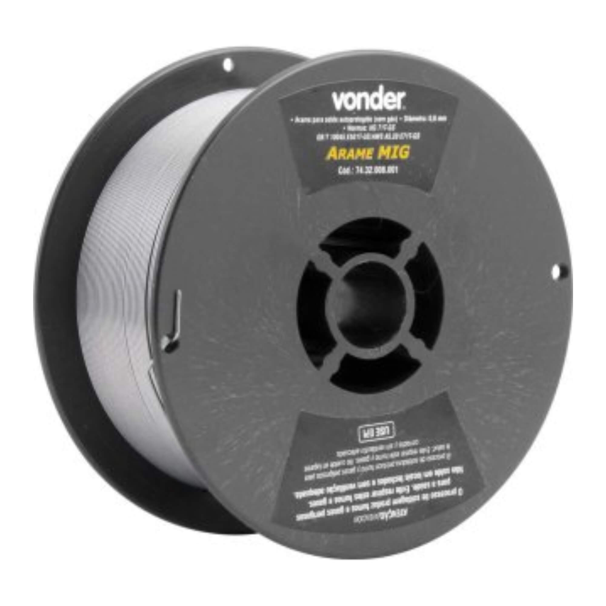 Arame Autoprotegido 0,8 mm Carretel Plástico de 1 kg sem gás Vonder - 7432008001