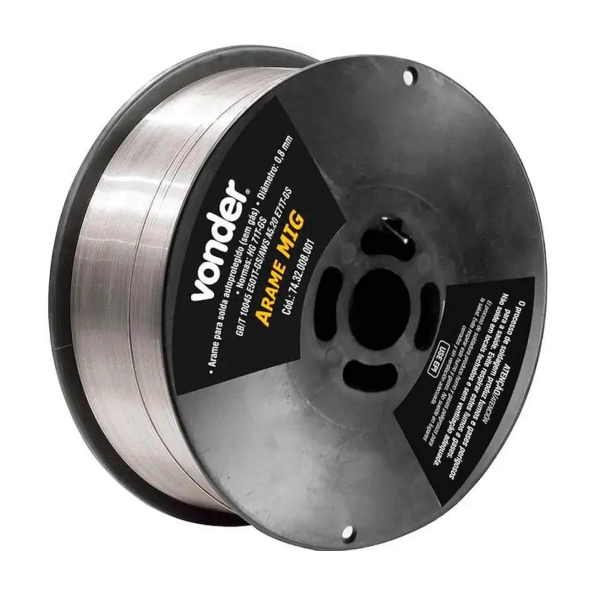 Arame Autoprotegido 0,8 mm Carretel Plástico de 1 kg sem gás Vonder - 7432008001
