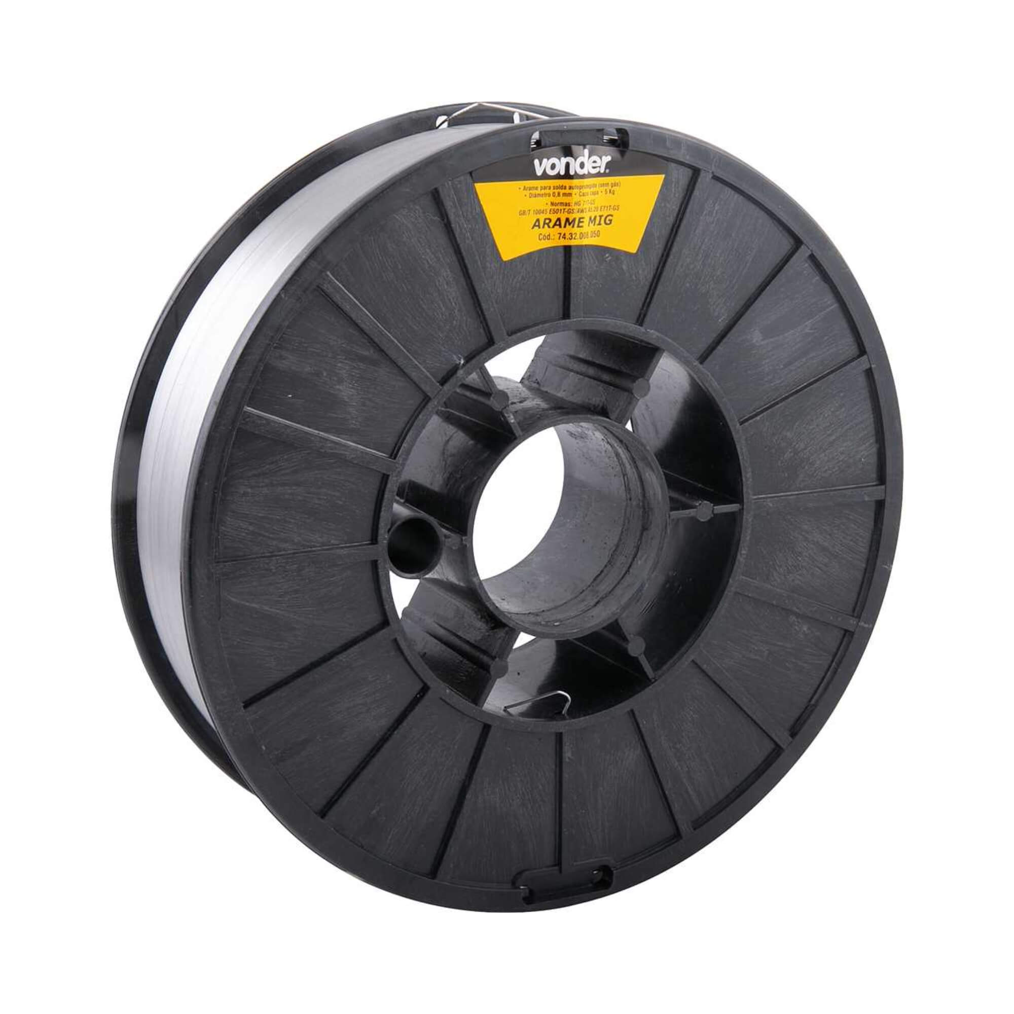 Arame Autoprotegido 0,8mm carretel plástico com 5 kg sem gás Vonder - 7432008050