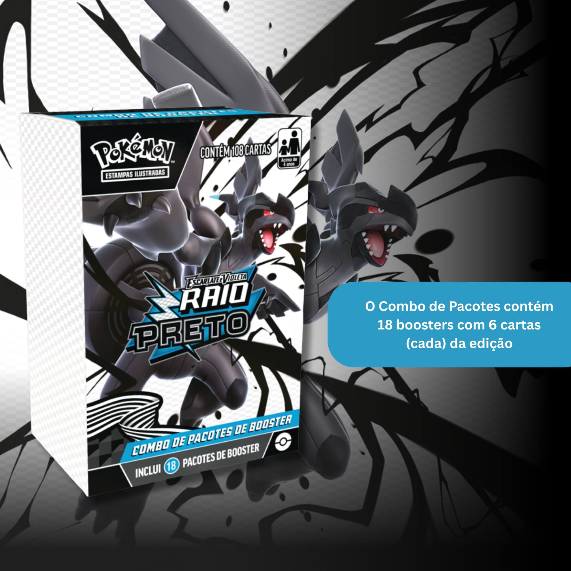 Pokemon Combo de Booster EV10.5 Raio Preto Copag - 35907