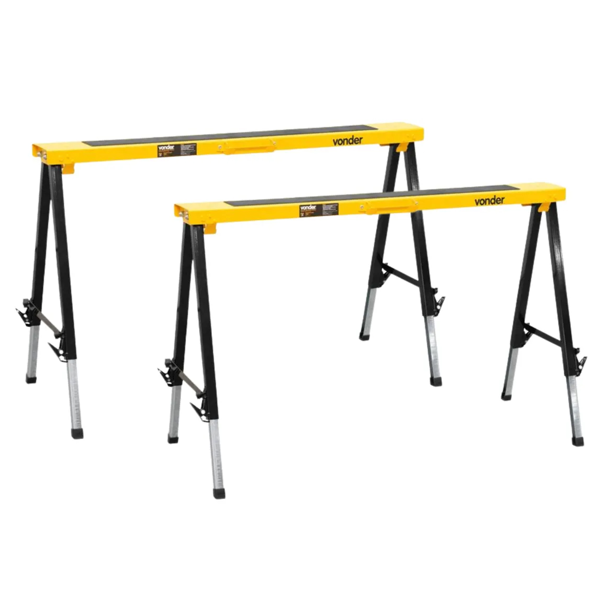 COMP Cavalete Metálico Portátil, 150 Kgf, Vonder Kit 02 Unid  - Vonder
