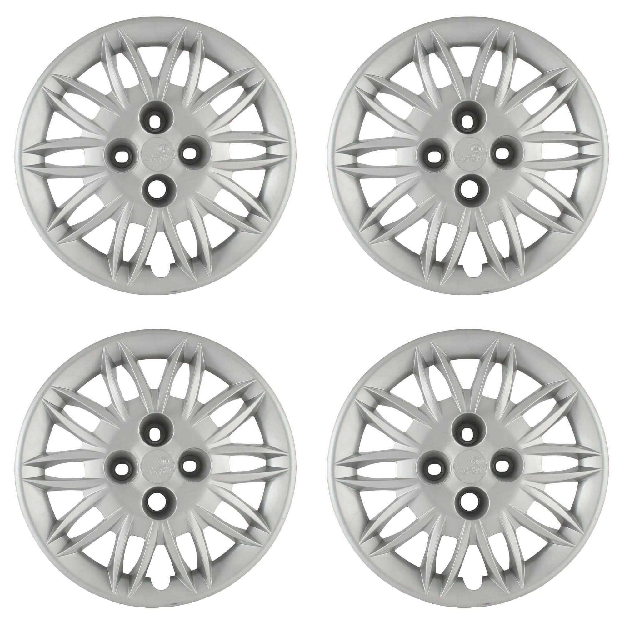 Calota Aro 15" cor Prata Modelo Idea Attractive 11/13 Jogo c/ 4 Calotas Grid - 045CP-PTA-E