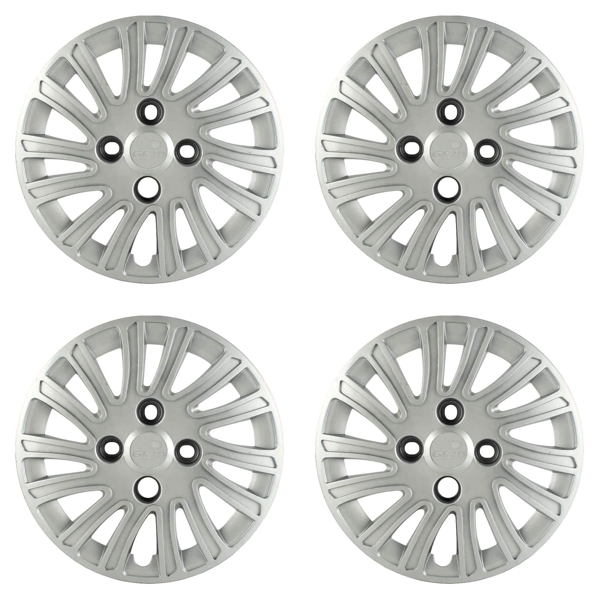 Calota Aro 14" cor Prata Modelo Grand Siena 12/13 Jogo c/ 4 Calotas Grid - 093CB-PTA-E