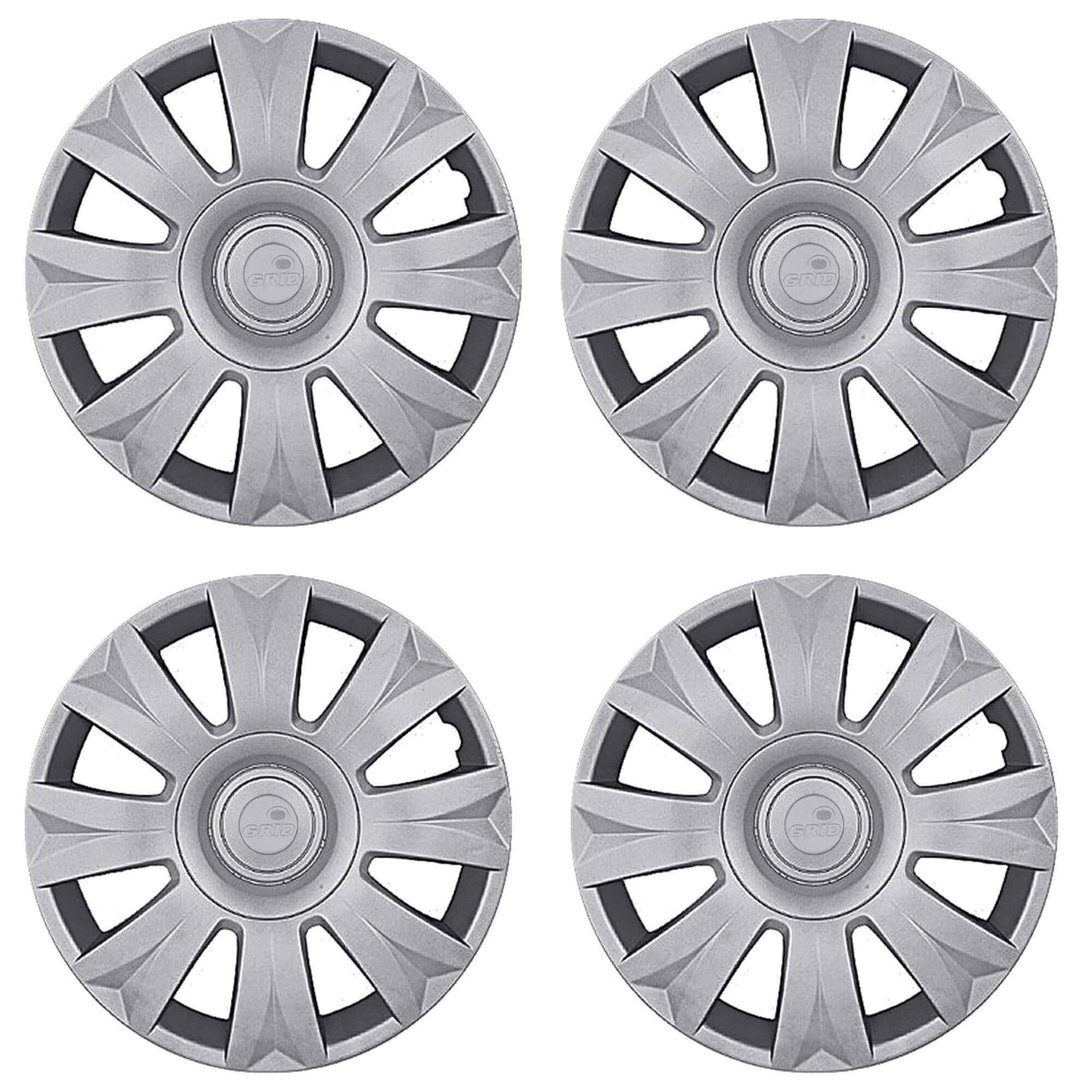 Calota Aro 15" cor Prata Modelo C3 14/15 Jogo c/ 4 Calotas Grid - 169AR-PTA-E