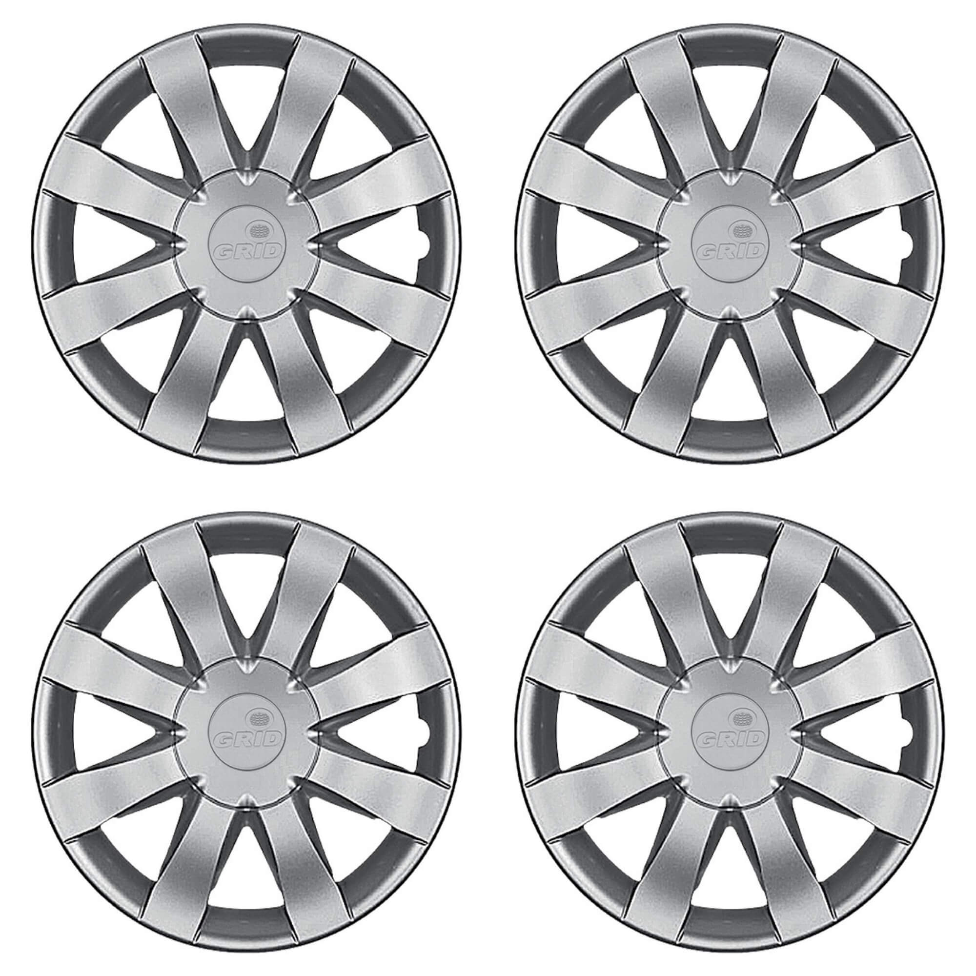 Calota Aro 15" na cor Prata modelo Sandero/Logan 15/16 Jogo c/ 4 Calotas Grid - 875AR-PTA-E