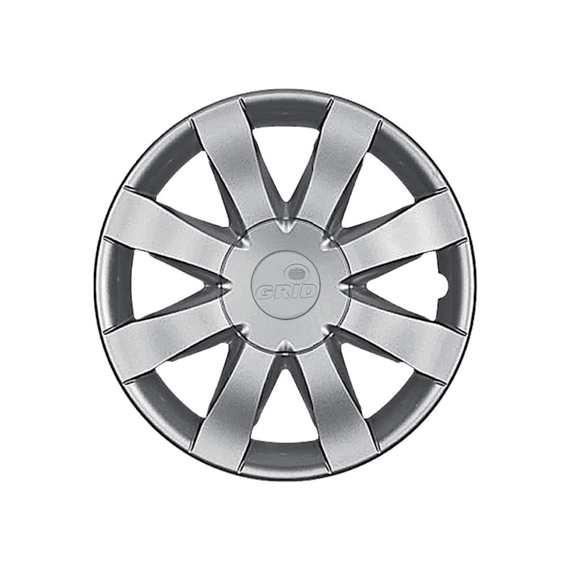 Calota Aro 15" na cor Prata modelo Sandero/Logan 15/16 Jogo c/ 4 Calotas Grid - 875AR-PTA-E