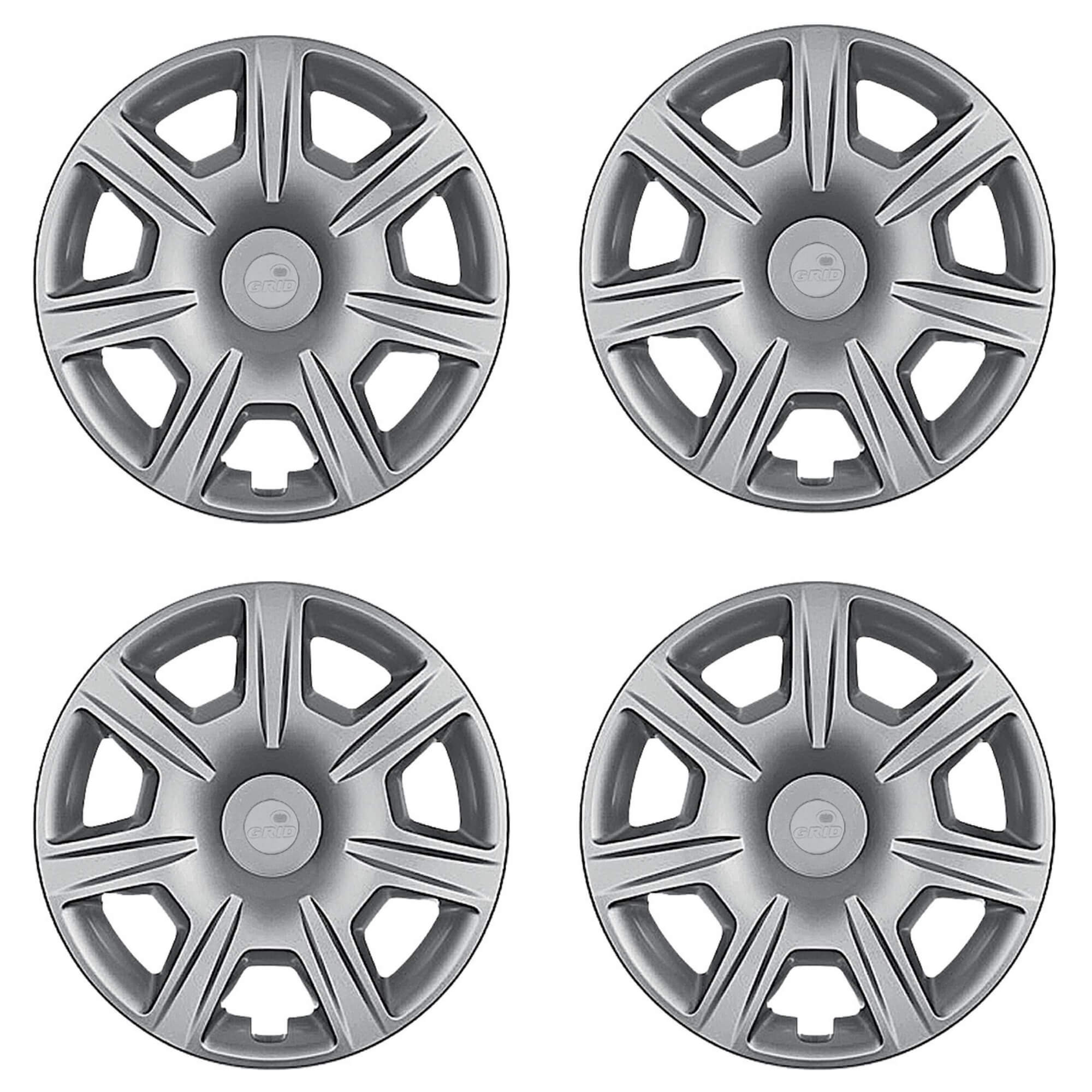 Calota Aro 15" cor Prata modelo Logan/Sendero 15/18 Jogo c/ 4 Calotas GRID - 876AR-PTA-E