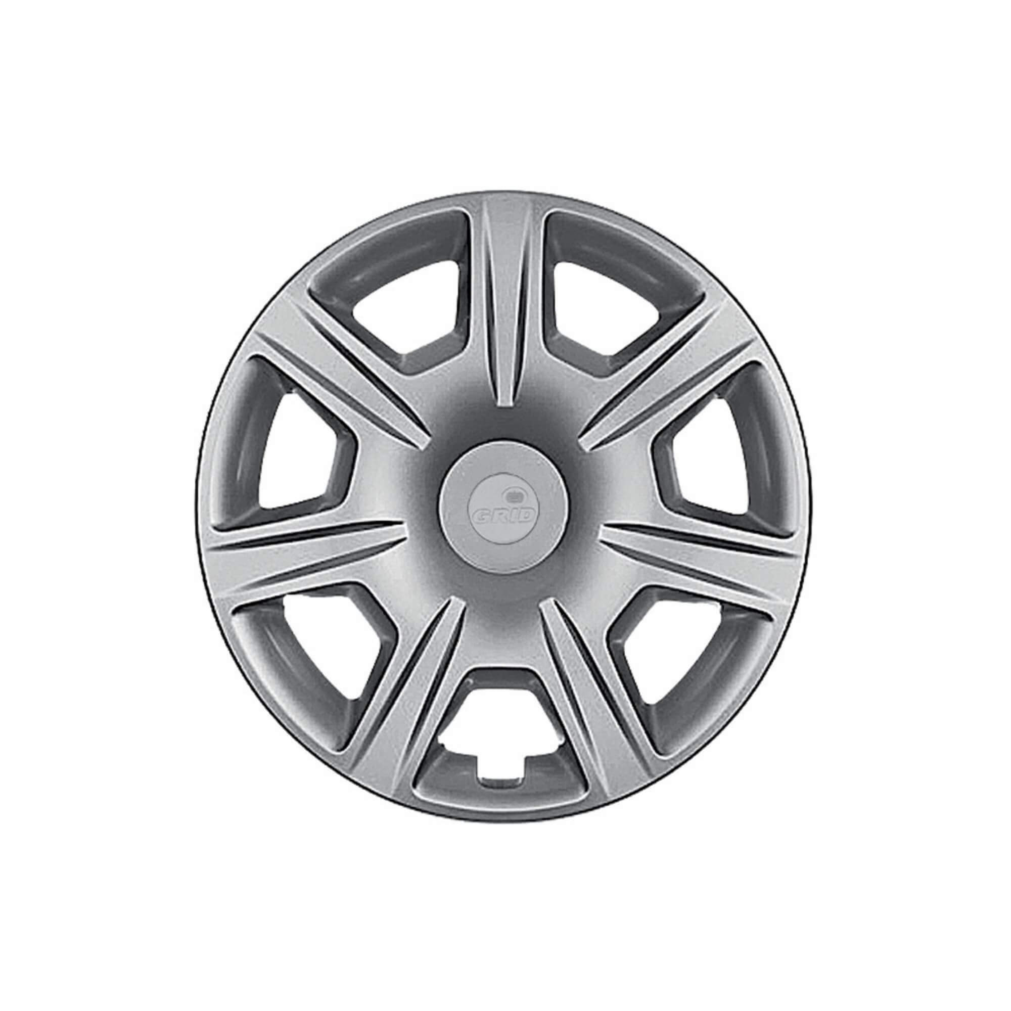 Calota Aro 15" cor Prata modelo Logan/Sendero 15/18 Jogo c/ 4 Calotas GRID - 876AR-PTA-E
