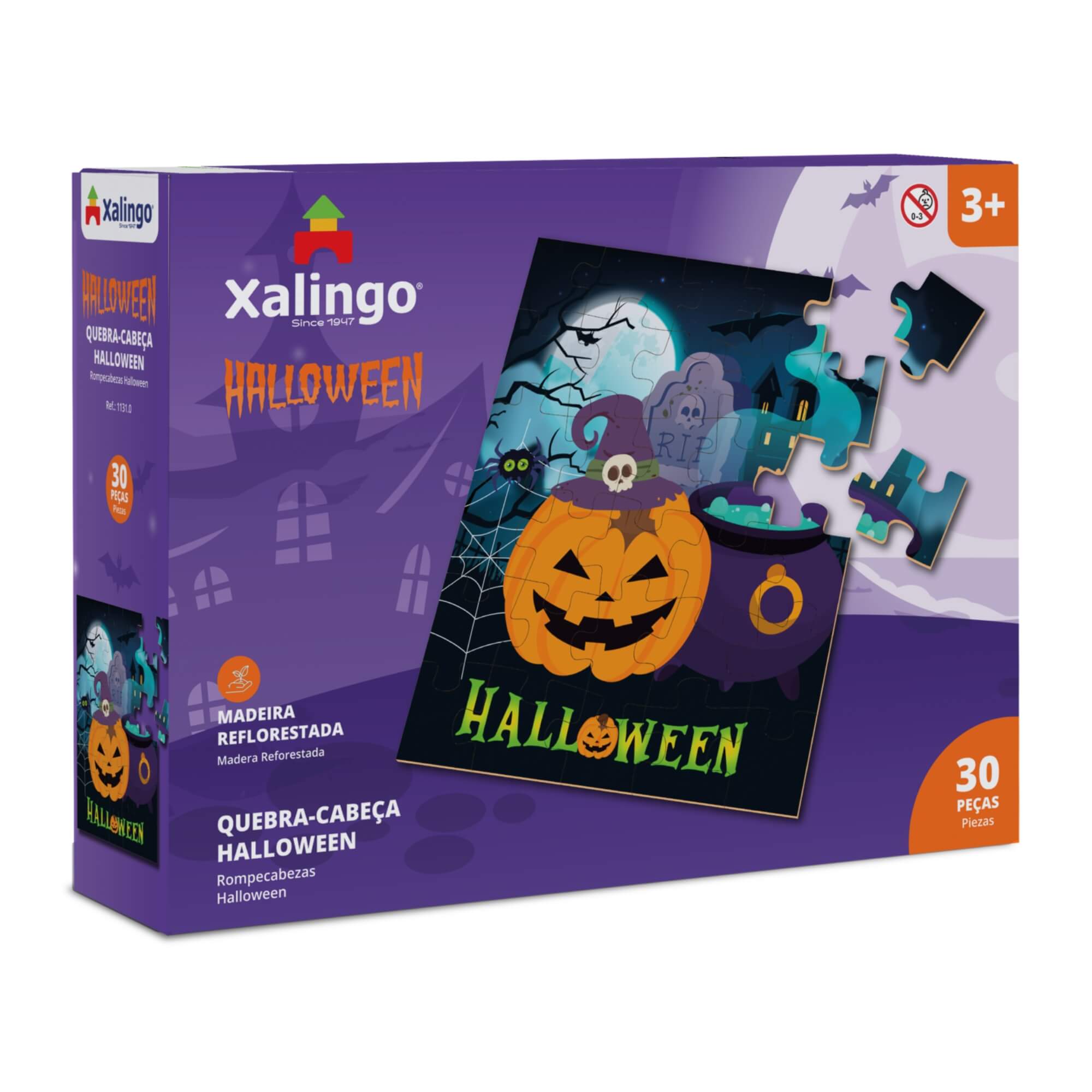 Brinquedo Infantil Quebra-Cabeça Halloween 30 Peças Xalingo - 11310