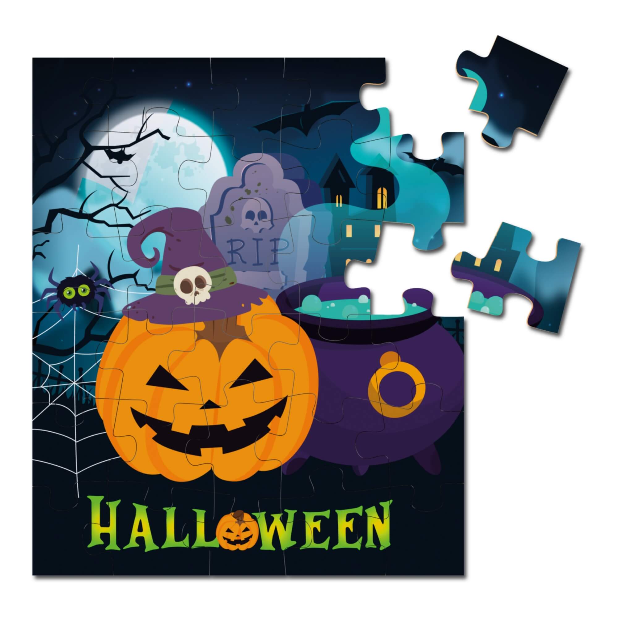 Brinquedo Infantil Quebra-Cabeça Halloween 30 Peças Xalingo - 11310