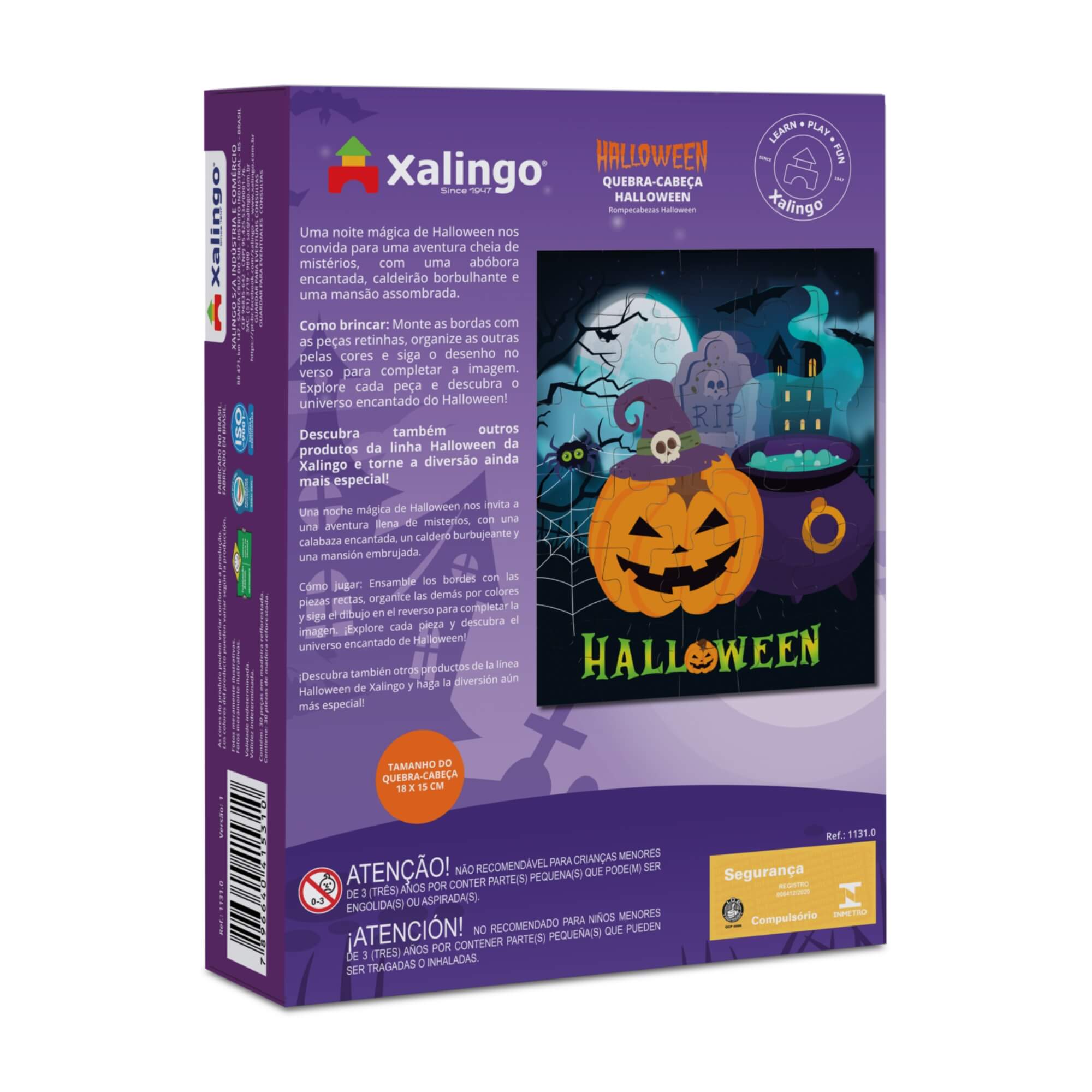 Brinquedo Infantil Quebra-Cabeça Halloween 30 Peças Xalingo - 11310