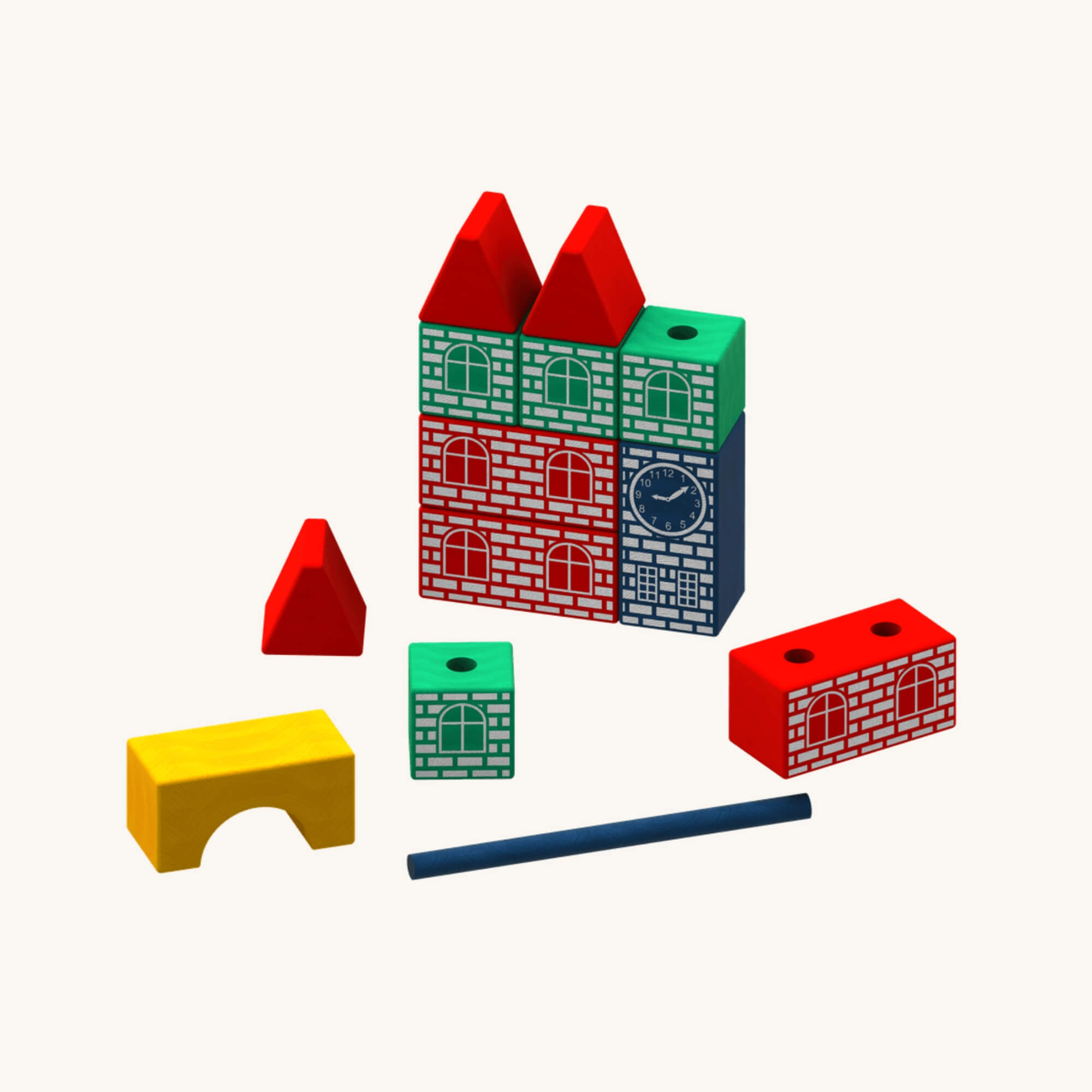 Brinquedo Infantil Brincando de Engenheiro Desafio dos Blocos 15 Peças Xalingo - 11643