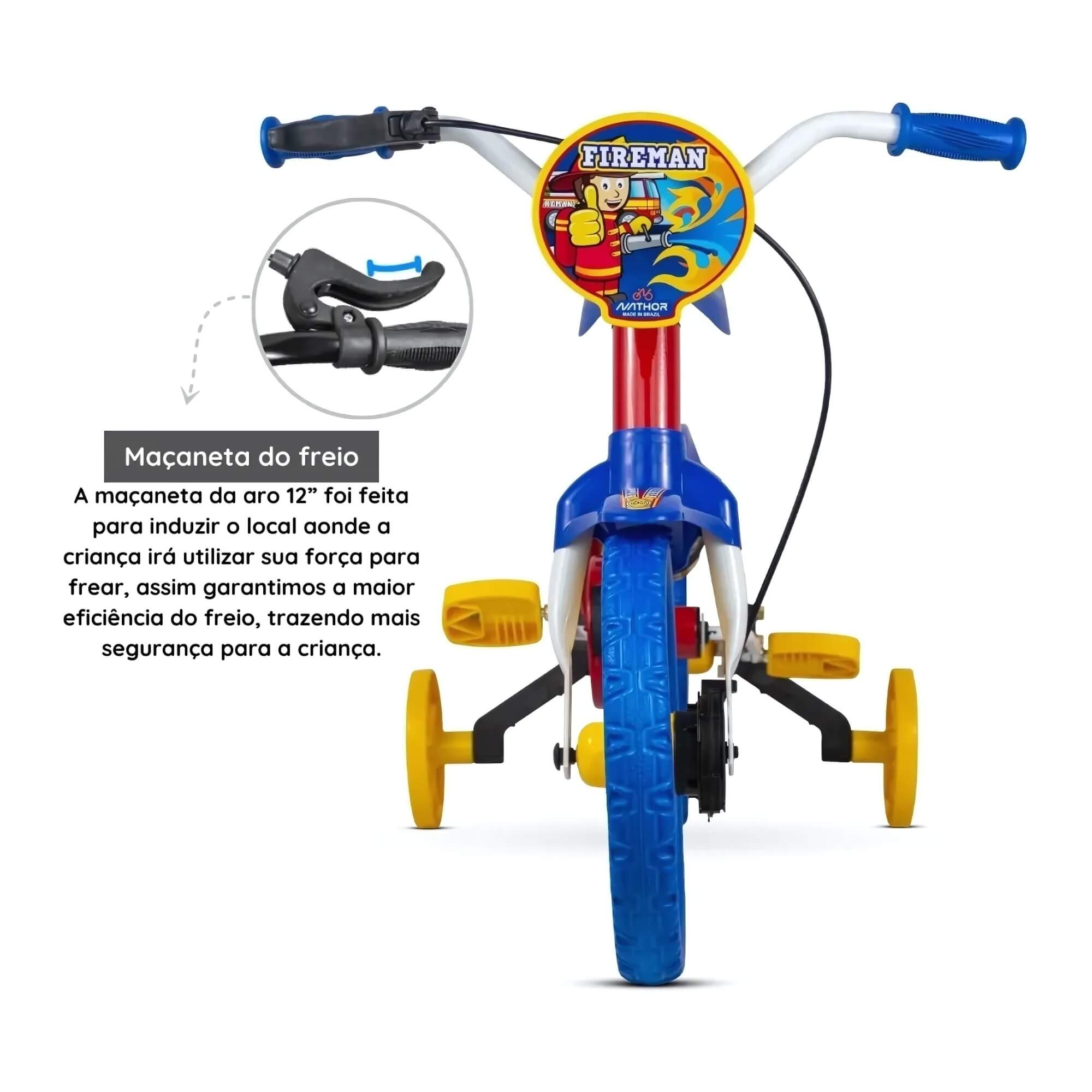 Bicicleta Infantil Aro 12" Fire Man 11 Nathor - 100010160054