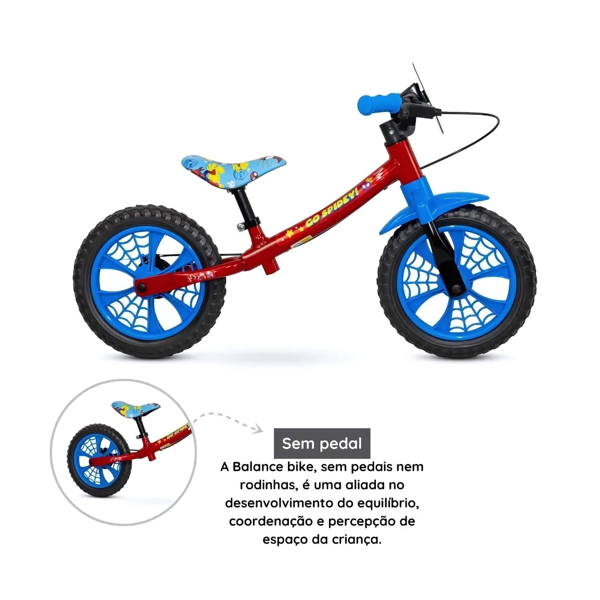 Bicicleta Balance Aro 12" Spider Man Nathor - 100960160003