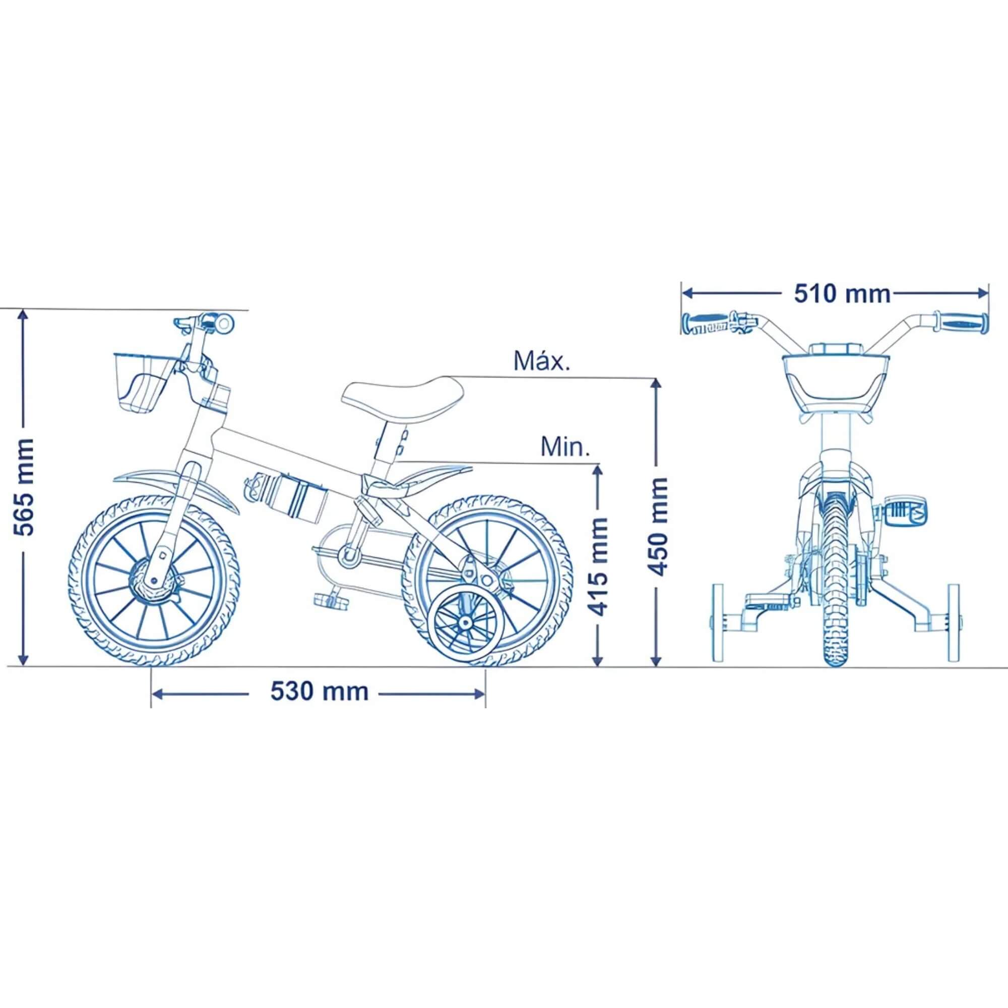 Bicicleta Infantil Aro 12" Stitch Nathor - 101260160004