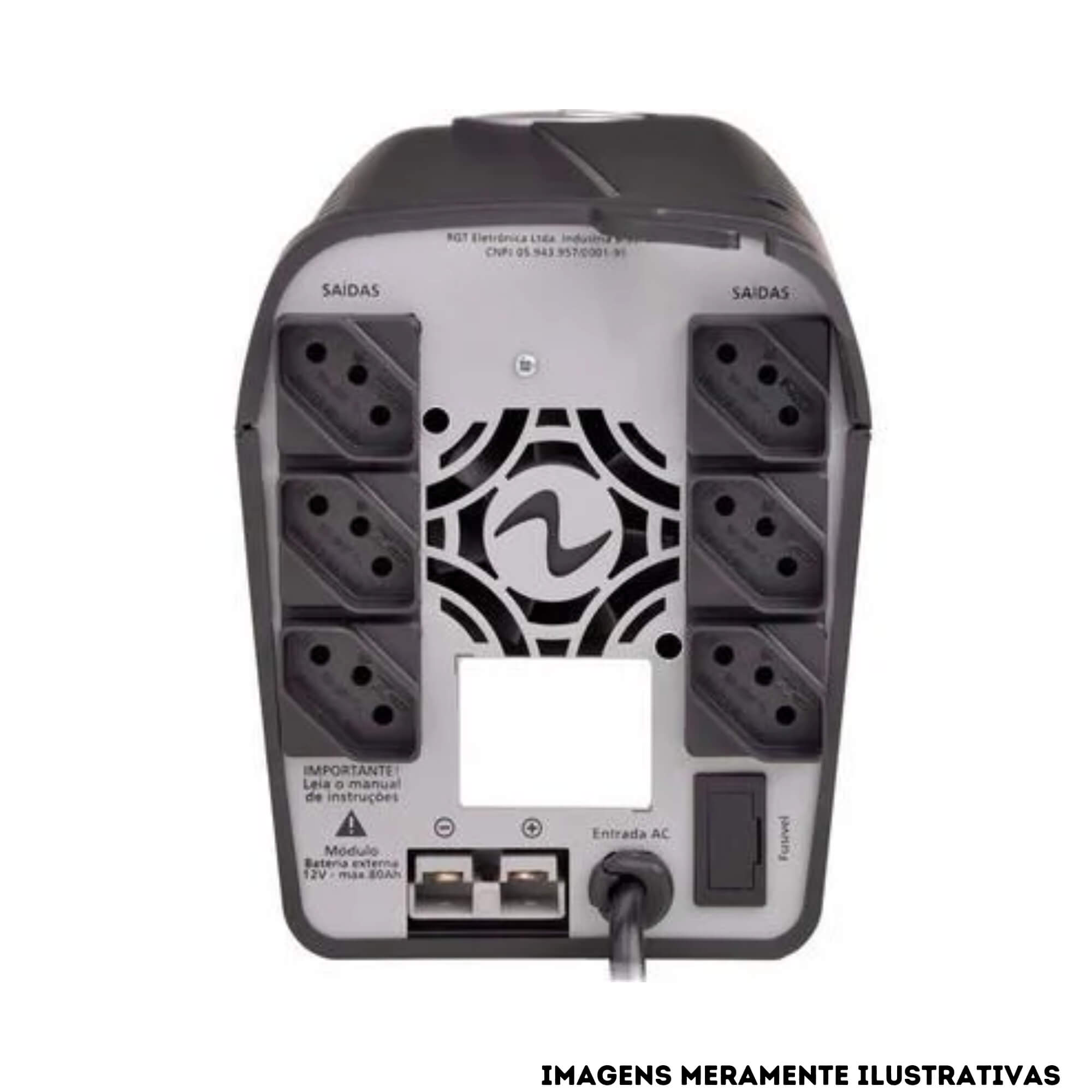 COMP Kit Nobreak Ragtech 700VA  20NEW4139 Easy Way 6 Tomadas + Cabo Conexão Bateria 12v