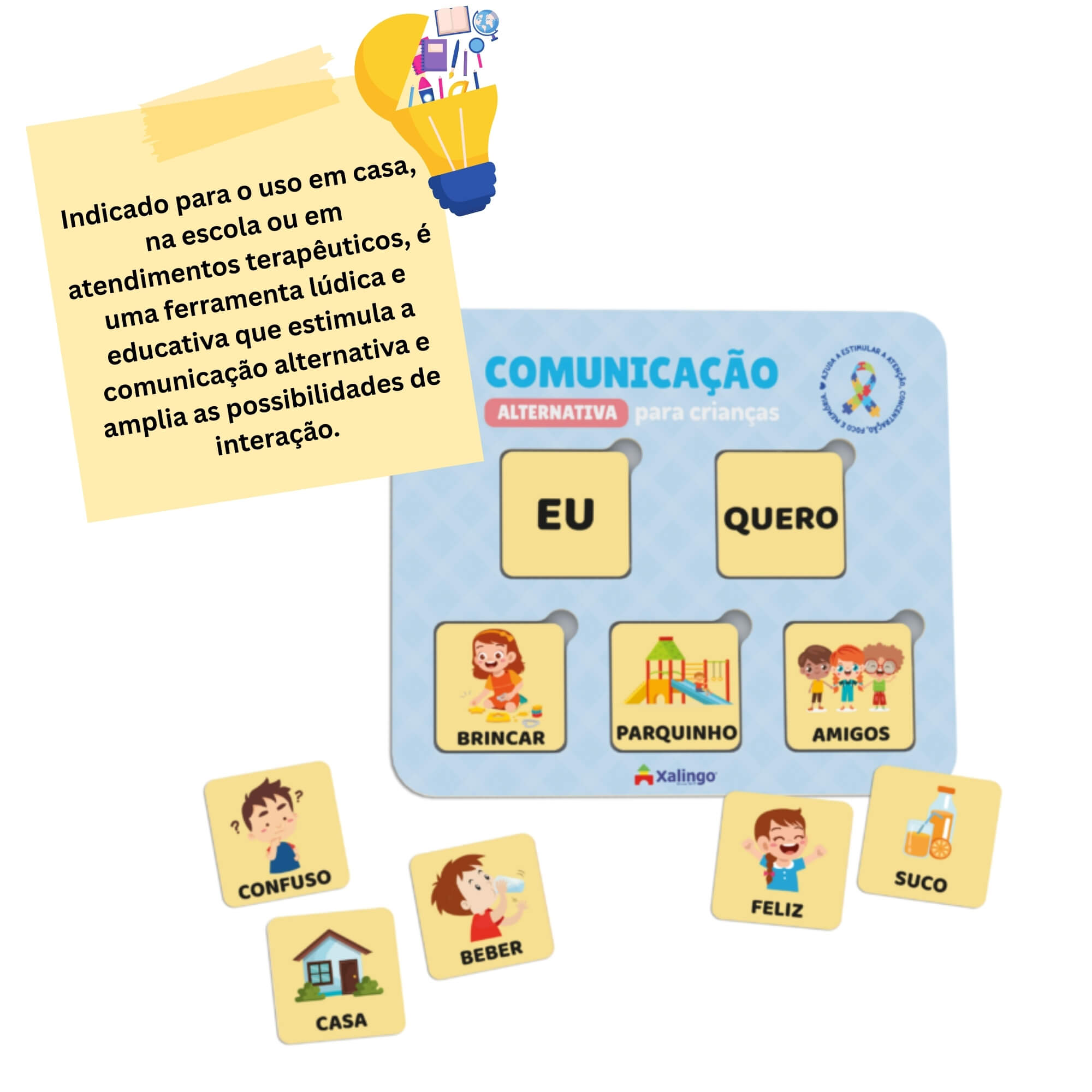 Jogo Educativo Comunicação Alternativa 127 Peças Xalingo - 12310