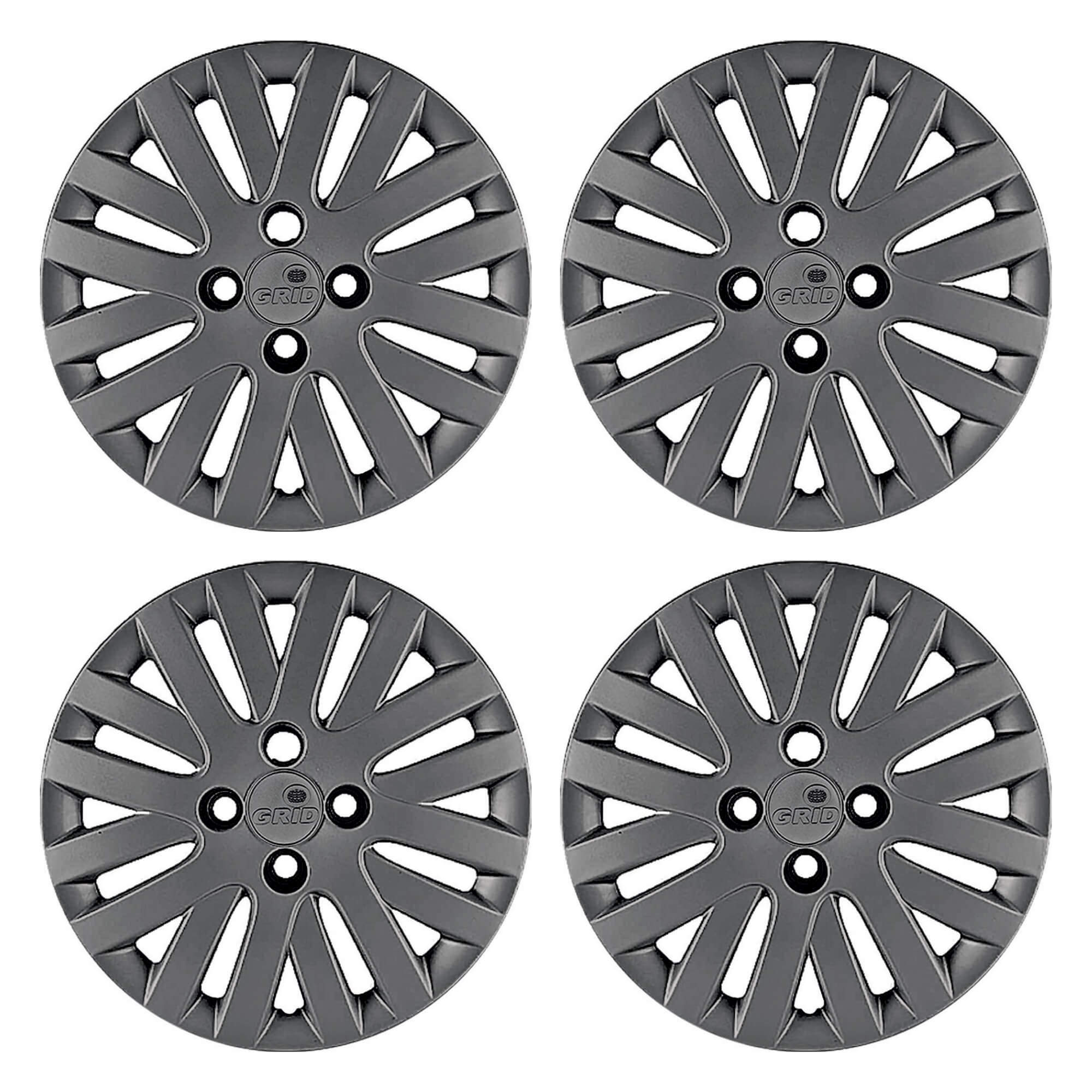 Calota Aro 14" cor Grafite Modelo Gol/Voyage/Saveiro G5 09/11 Jogo c/ 4 Calotas Grid - 009CA-GFT-E